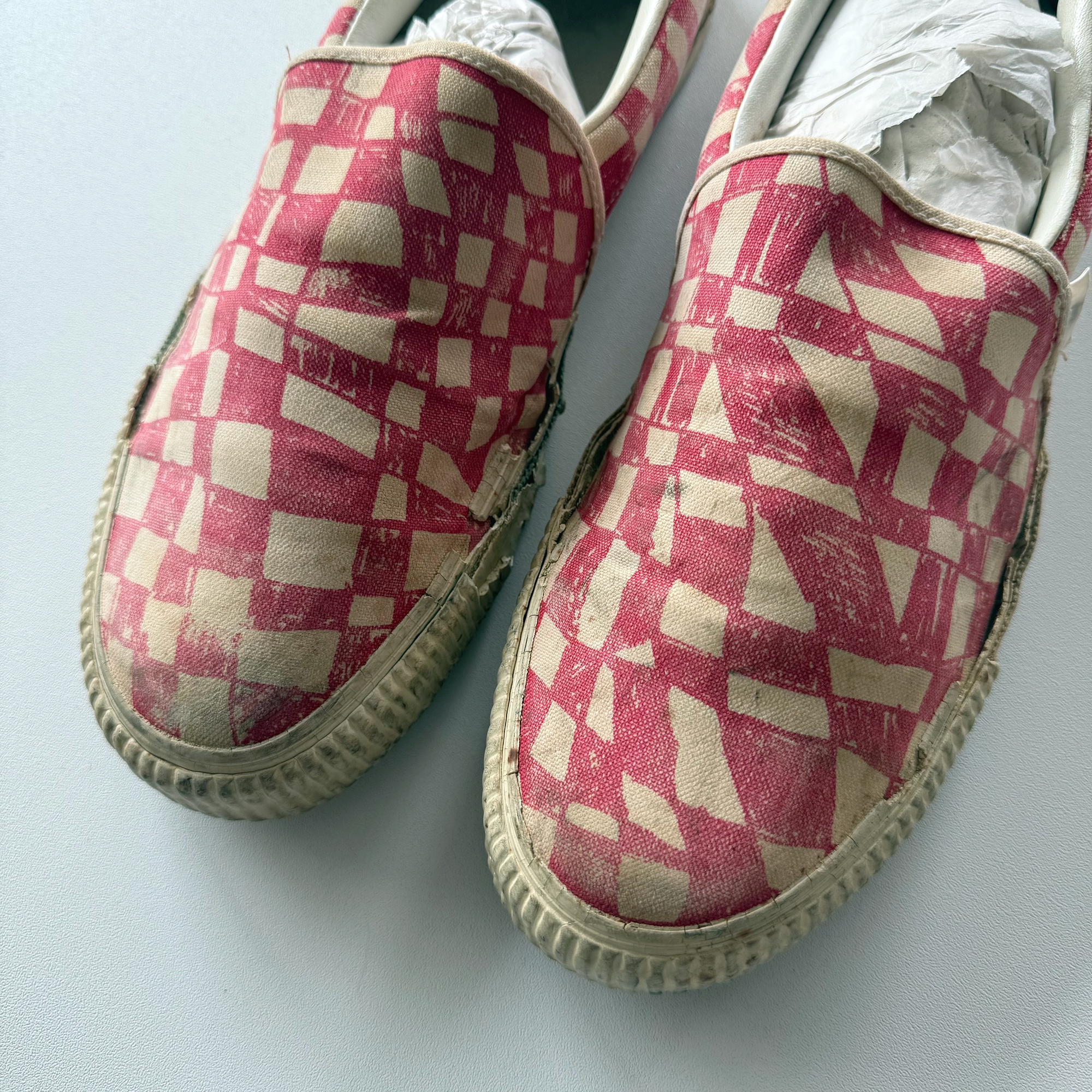 Undercover AW03 Paper Doll Red Checkerboard Vans