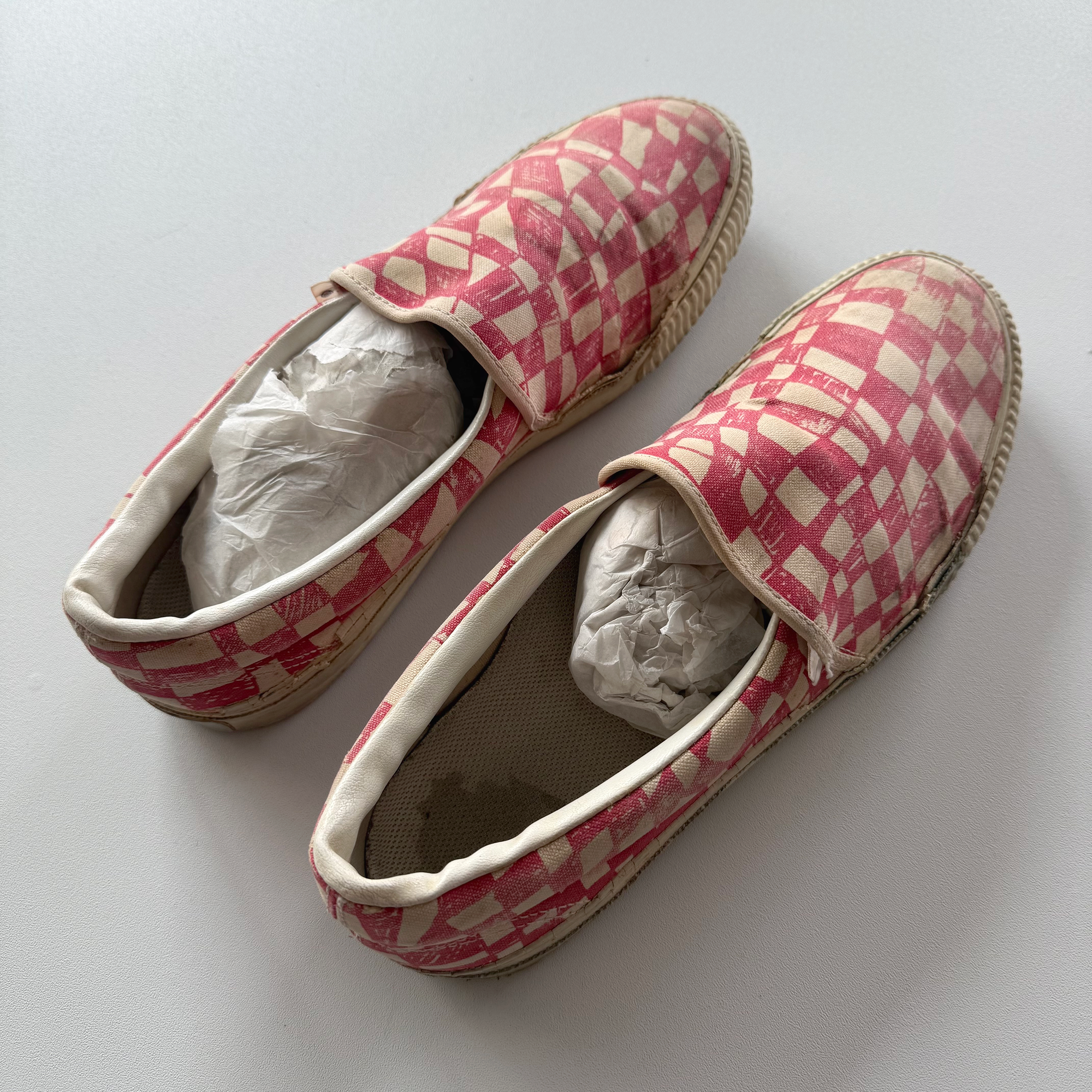 Undercover AW03 Paper Doll Red Checkerboard Vans