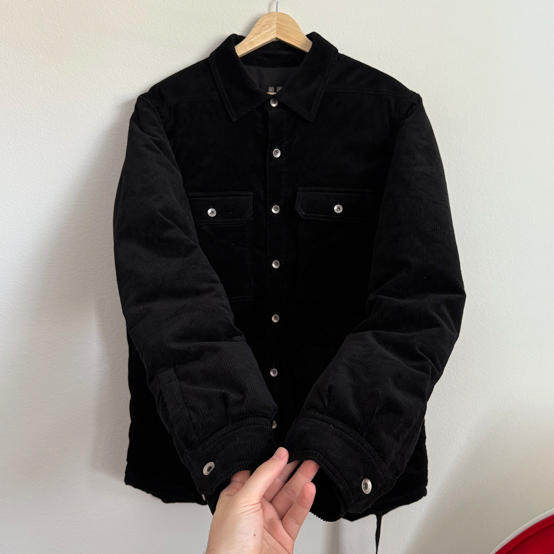 Rick Owens DRKSHDW FW22 Padded Corduroy Outershirt ($1755)