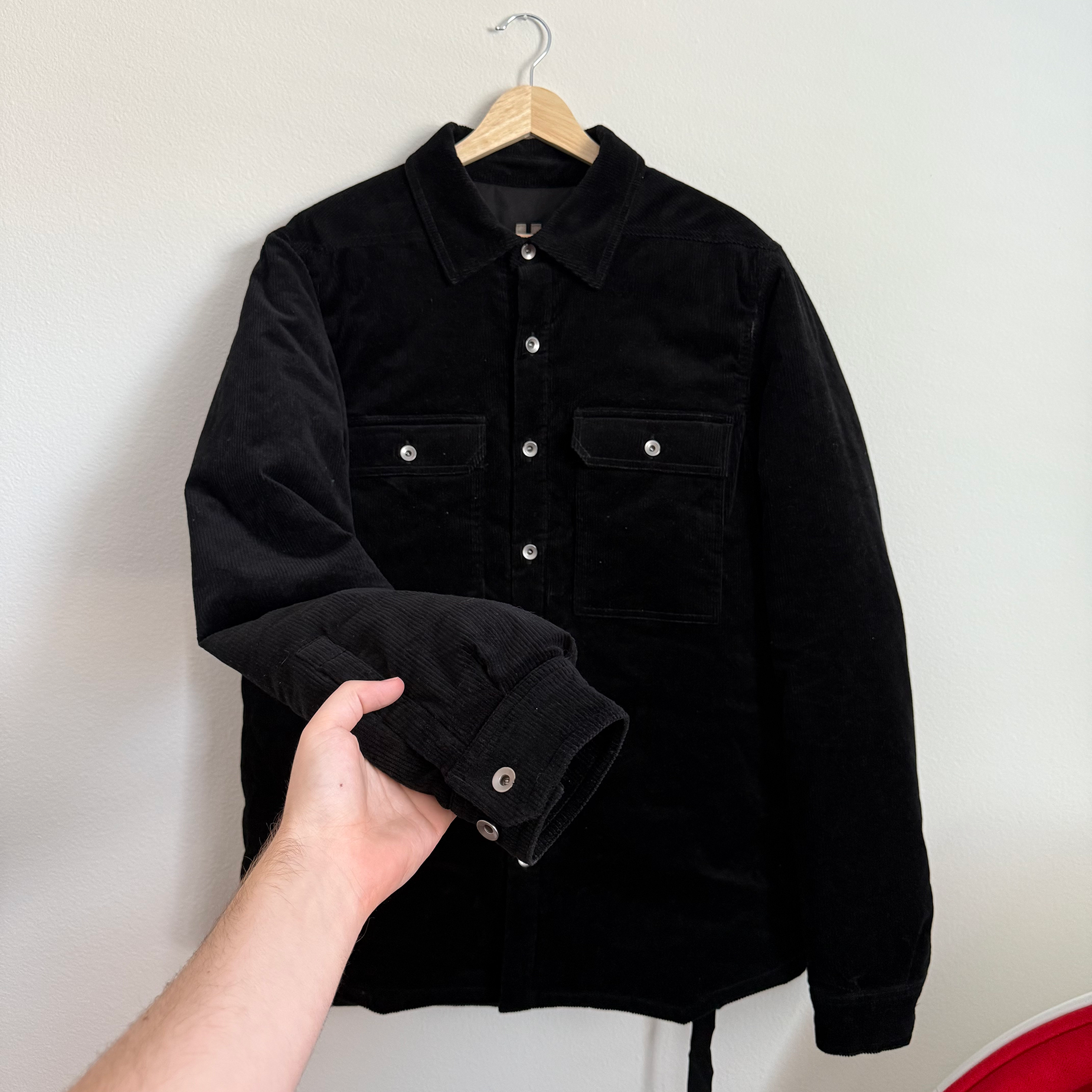 Rick Owens DRKSHDW FW22 Padded Corduroy Outershirt ($1755)