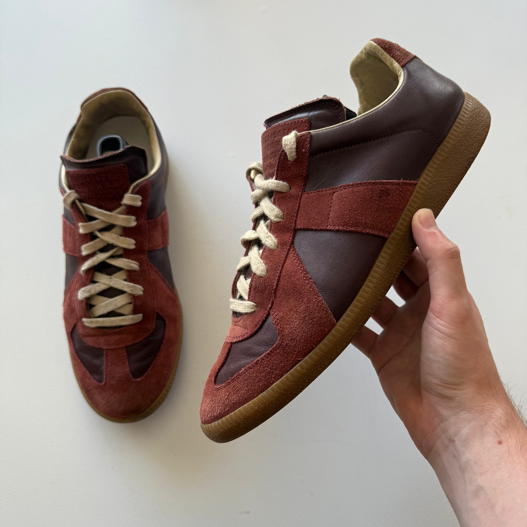 Maison Margiela Burgundy GATs (EU 43)