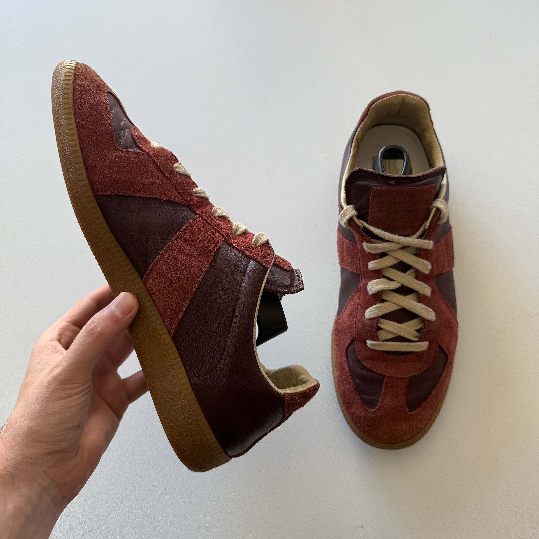 Maison Margiela Burgundy GATs (EU 43)