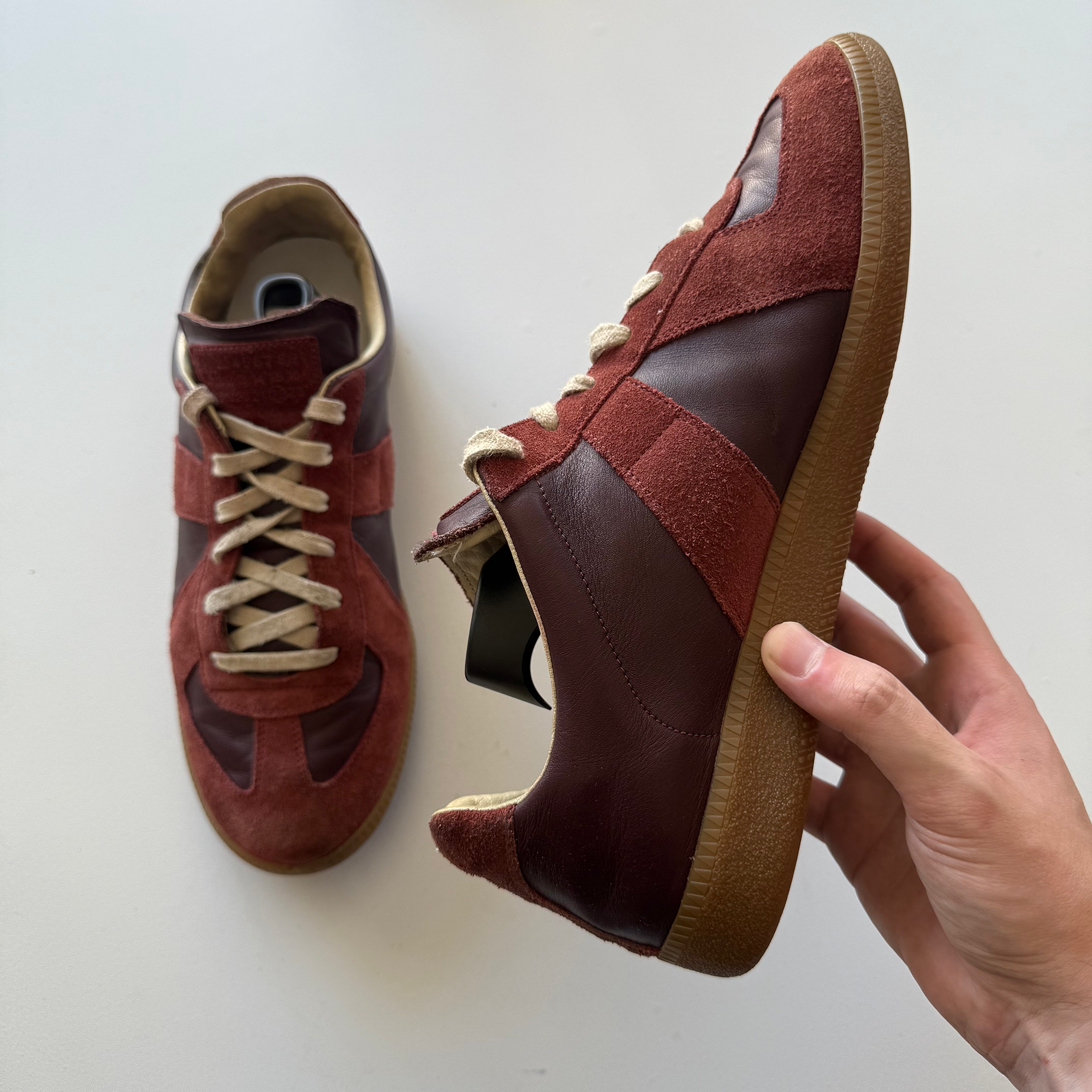 Maison Margiela Burgundy GATs (EU 43)