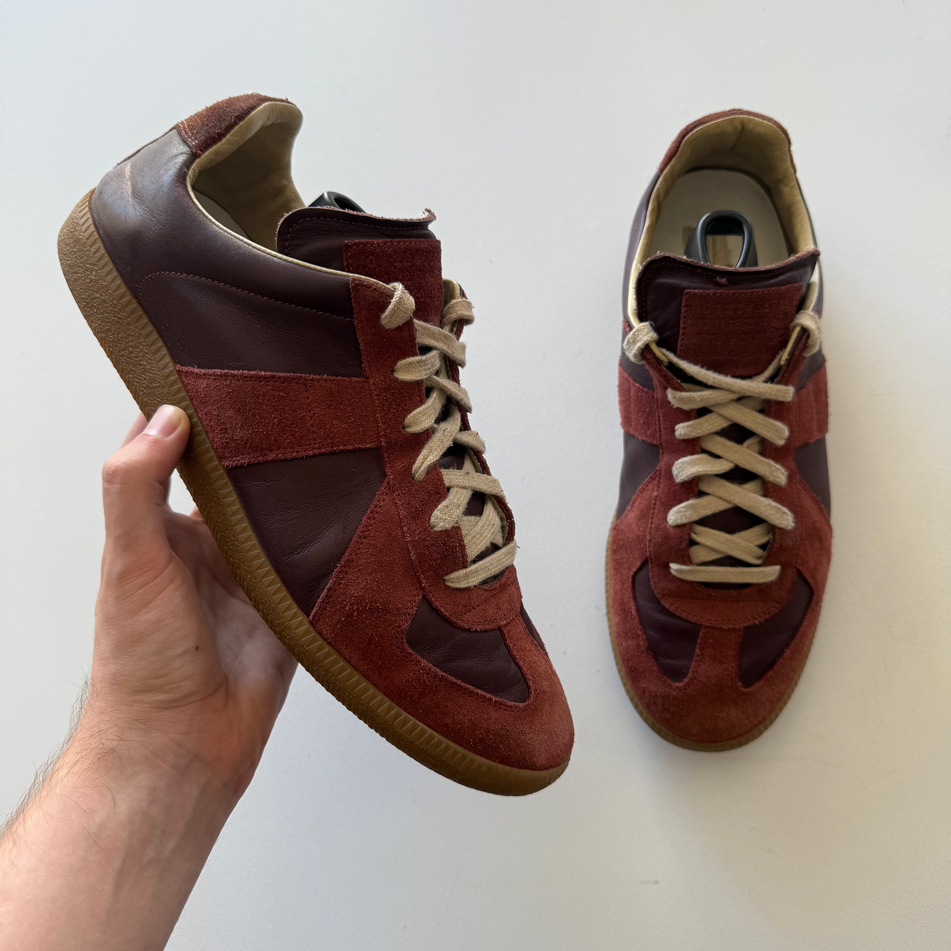 Maison Margiela Burgundy GATs (EU 43)
