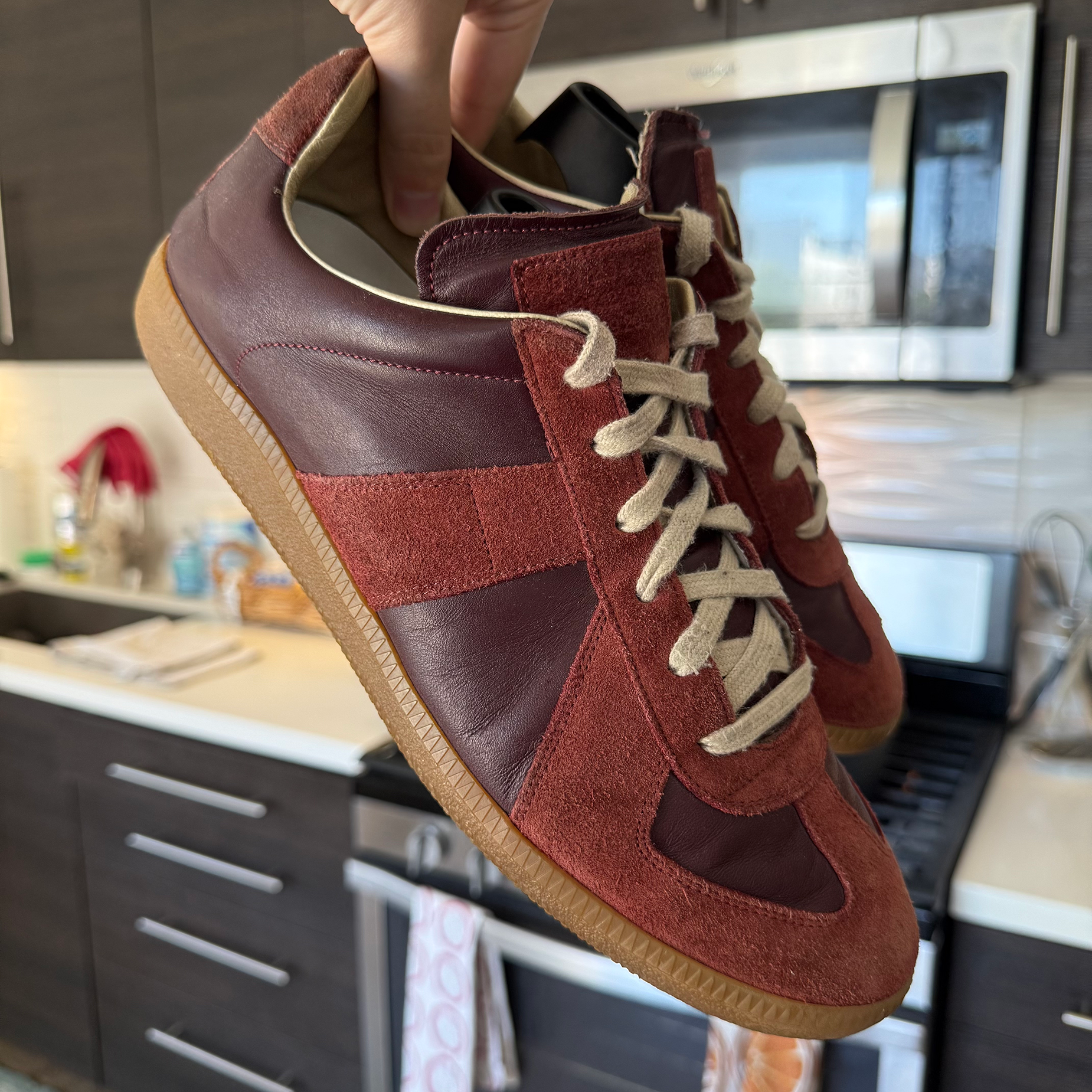 Maison Margiela Burgundy GATs (EU 43)