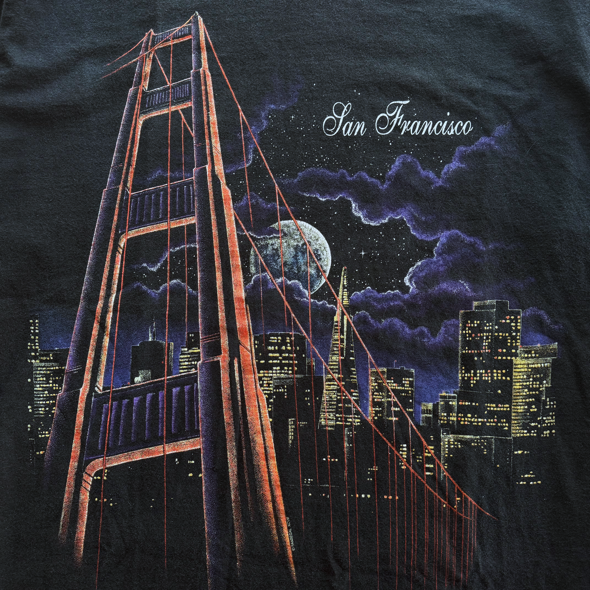 Vintage 1998 San Francisco Night Skyline Tee