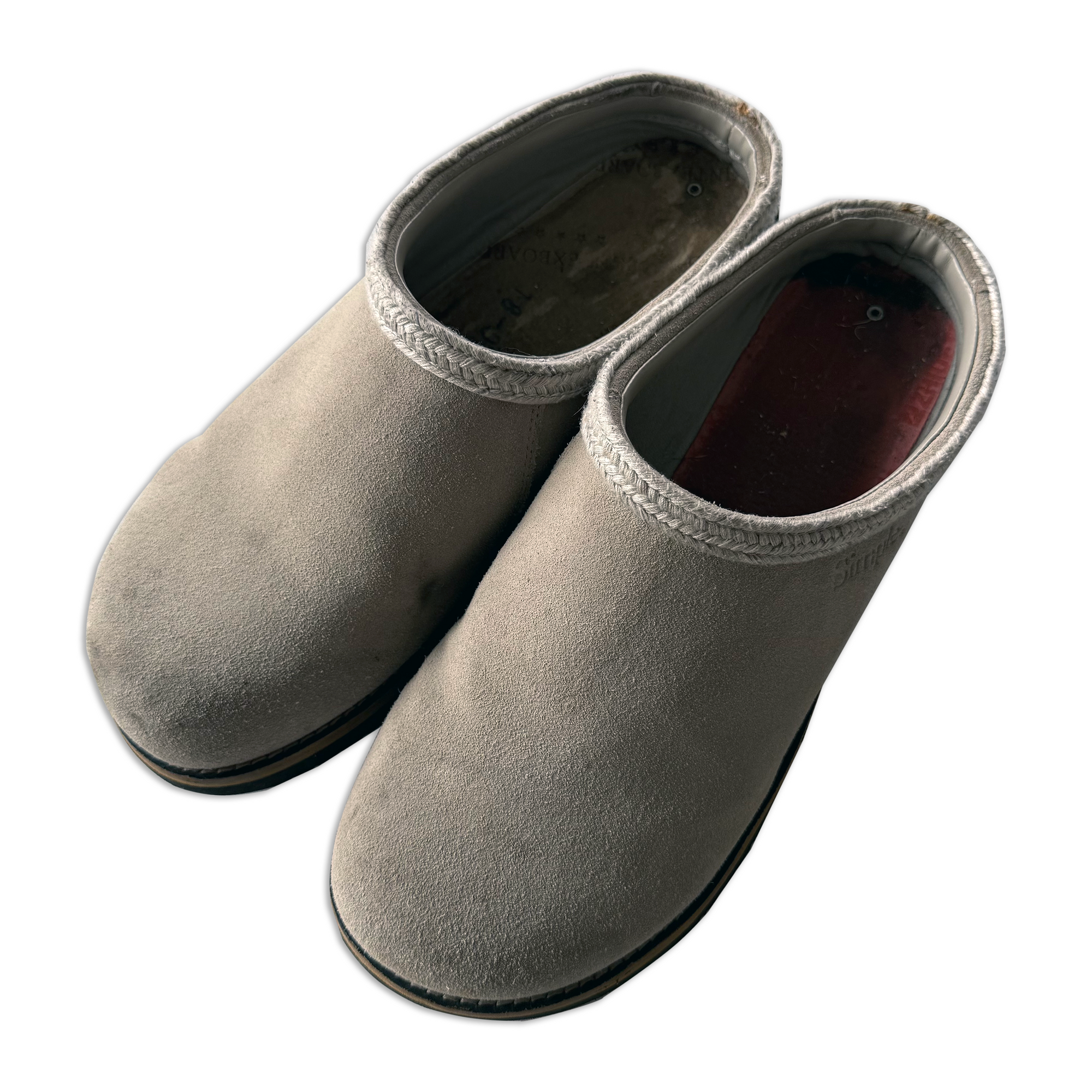 Simple Shoes Original Clog Suede Stone Grey (Size 9)