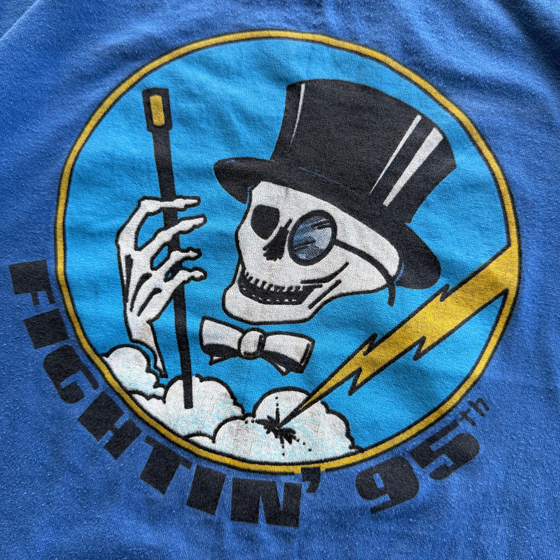 Vintage 1980s USAF 95th Fighter Squadron "Boneheads" Tee