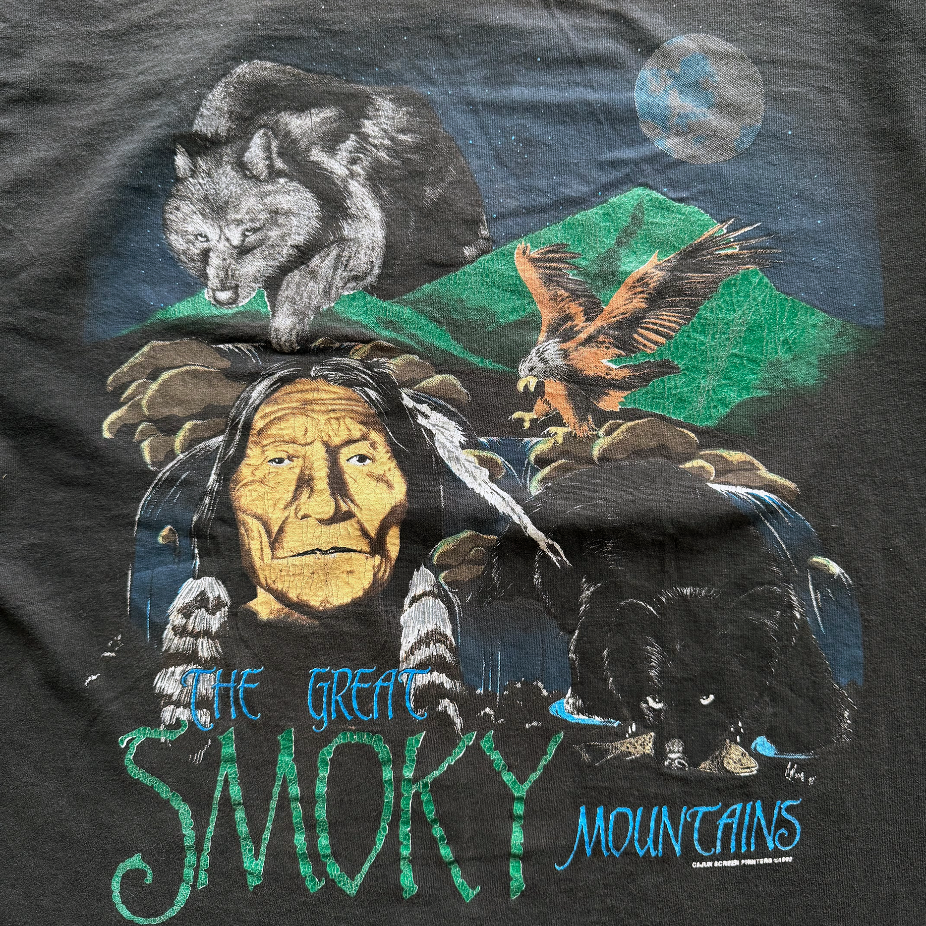 Vintage 1992 Great Smoky Mountains Wilderness Nature Tee