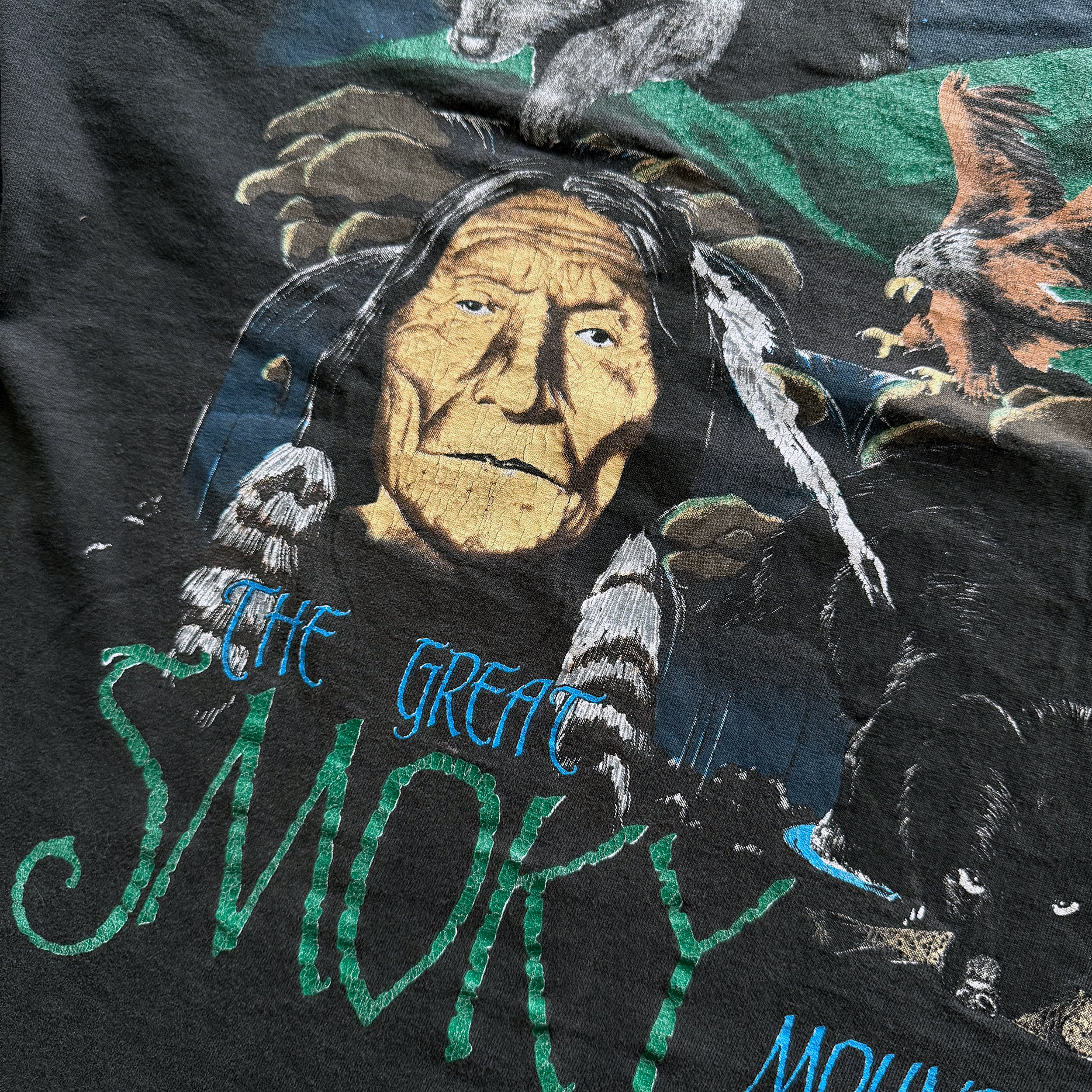 Vintage 1992 Great Smoky Mountains Wilderness Nature Tee