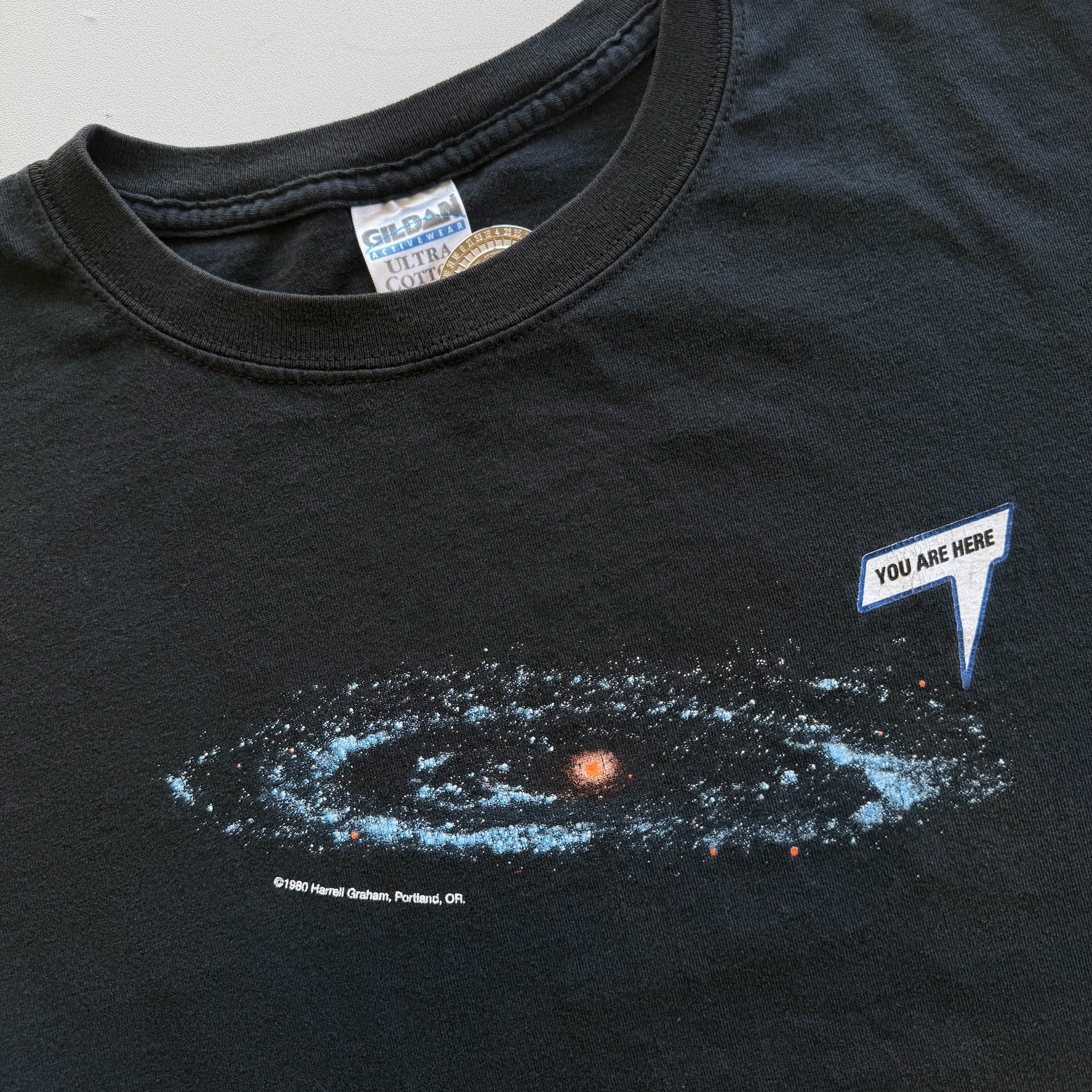 Vintage 2000s Y2K "You Are Here" Galaxy Tee