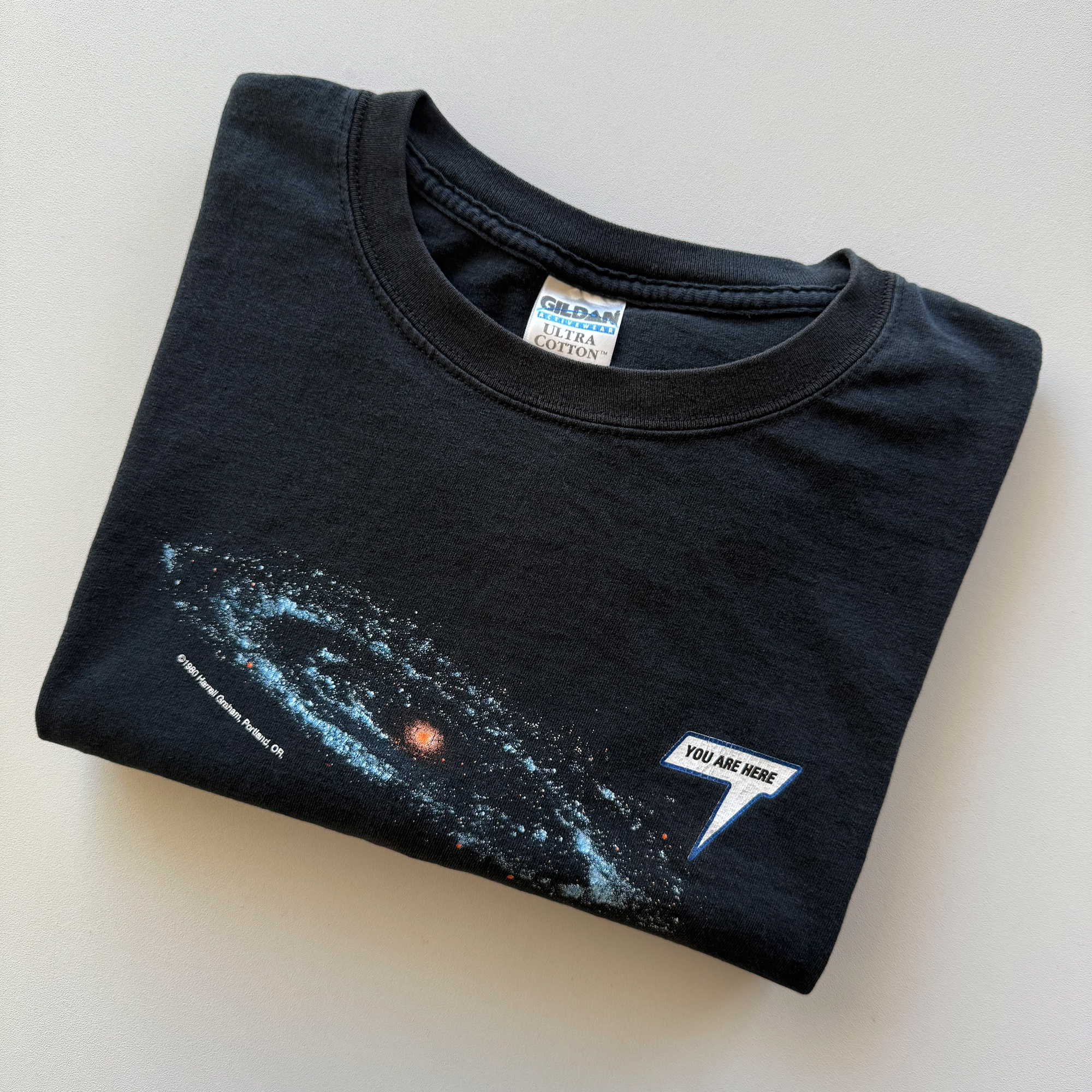 Vintage 2000s Y2K "You Are Here" Galaxy Tee