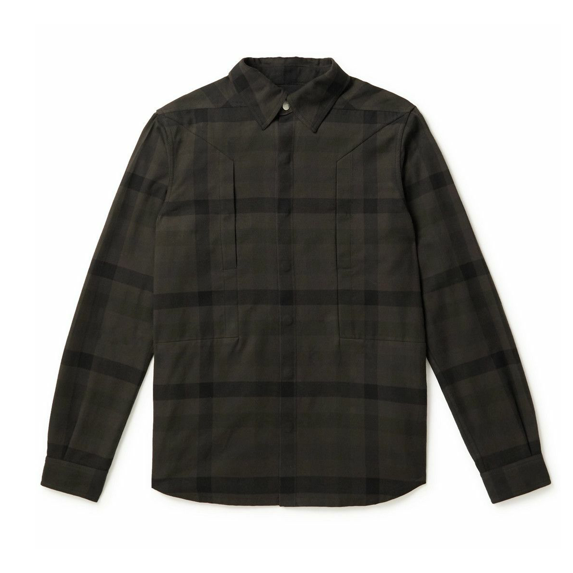 Rick Owens FW22 Strobe Checked Brushed Overshirt ($2625)