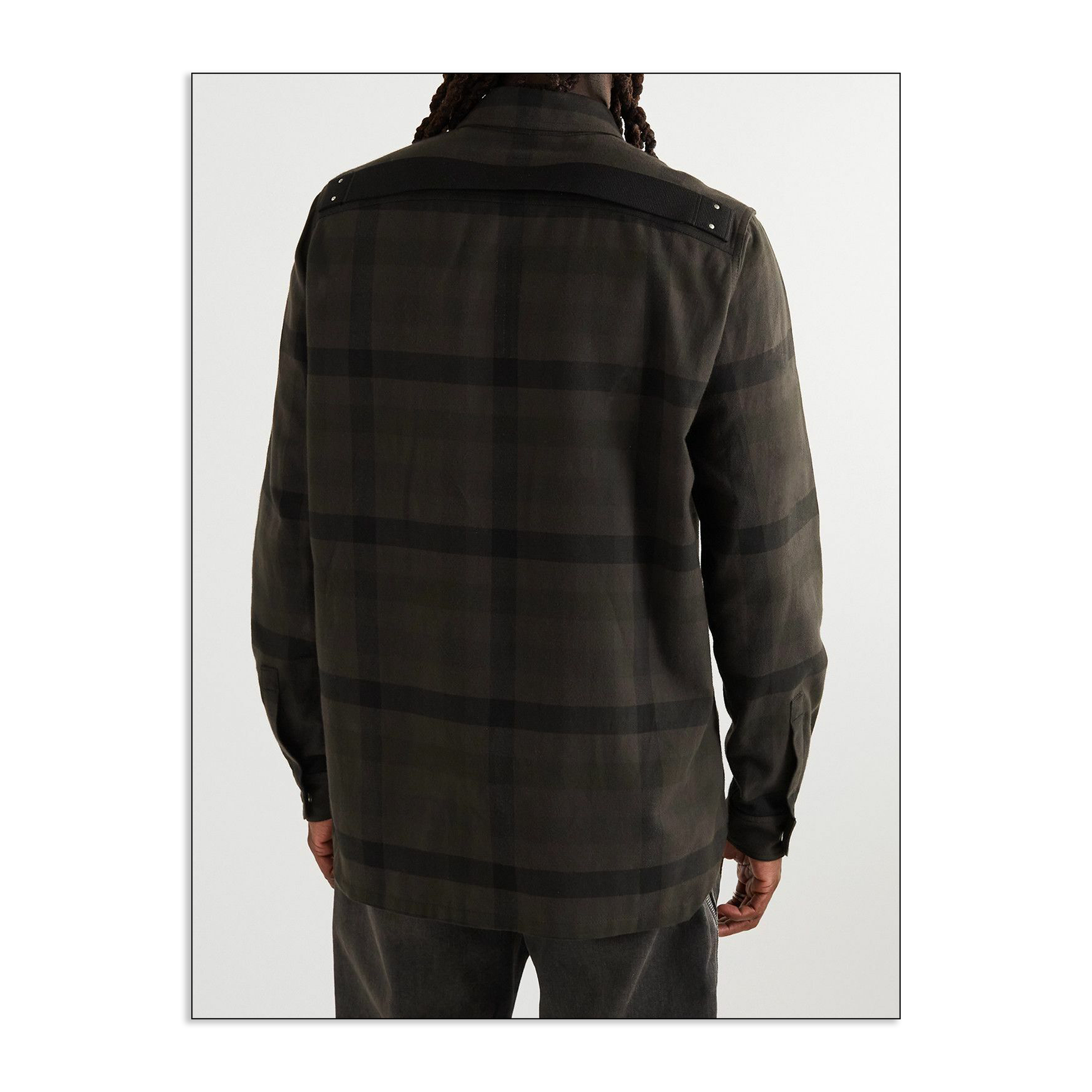 Rick Owens FW22 Strobe Checked Brushed Overshirt ($2625)