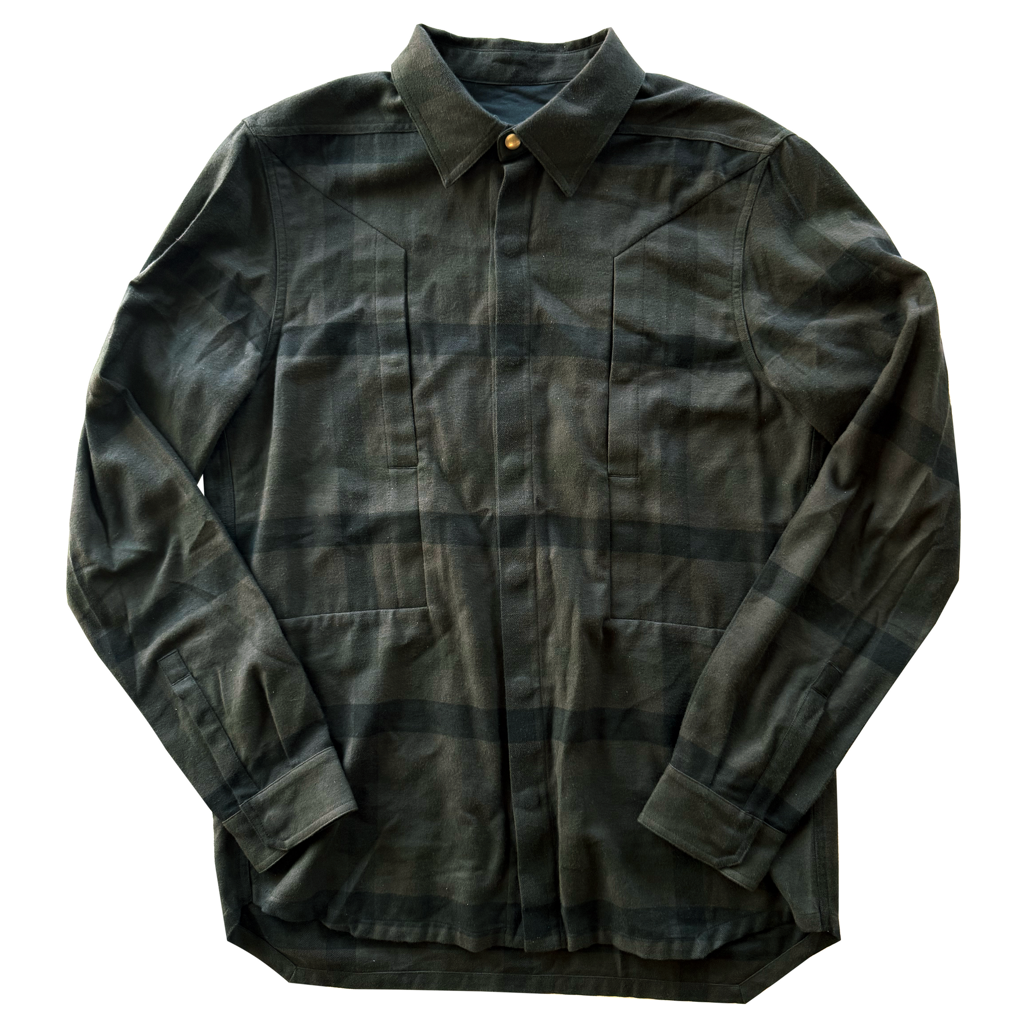 Rick Owens FW22 Strobe Checked Brushed Overshirt ($2625)