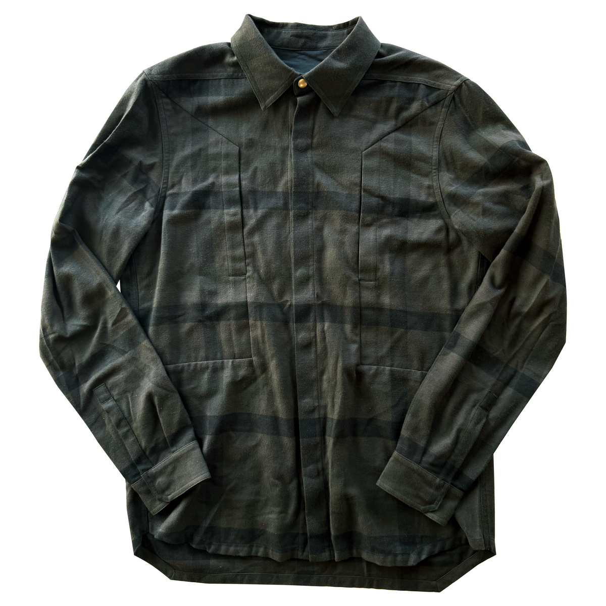 Rick Owens FW22 Strobe Checked Brushed Overshirt ($2625)