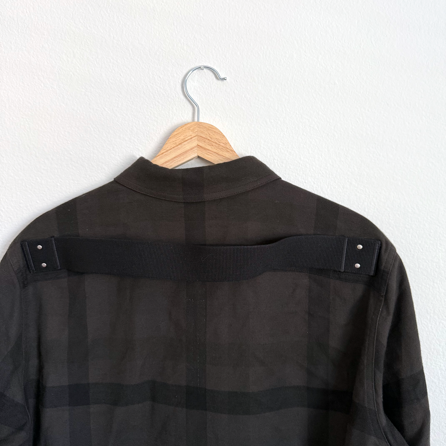 Rick Owens FW22 Strobe Checked Brushed Overshirt ($2625)