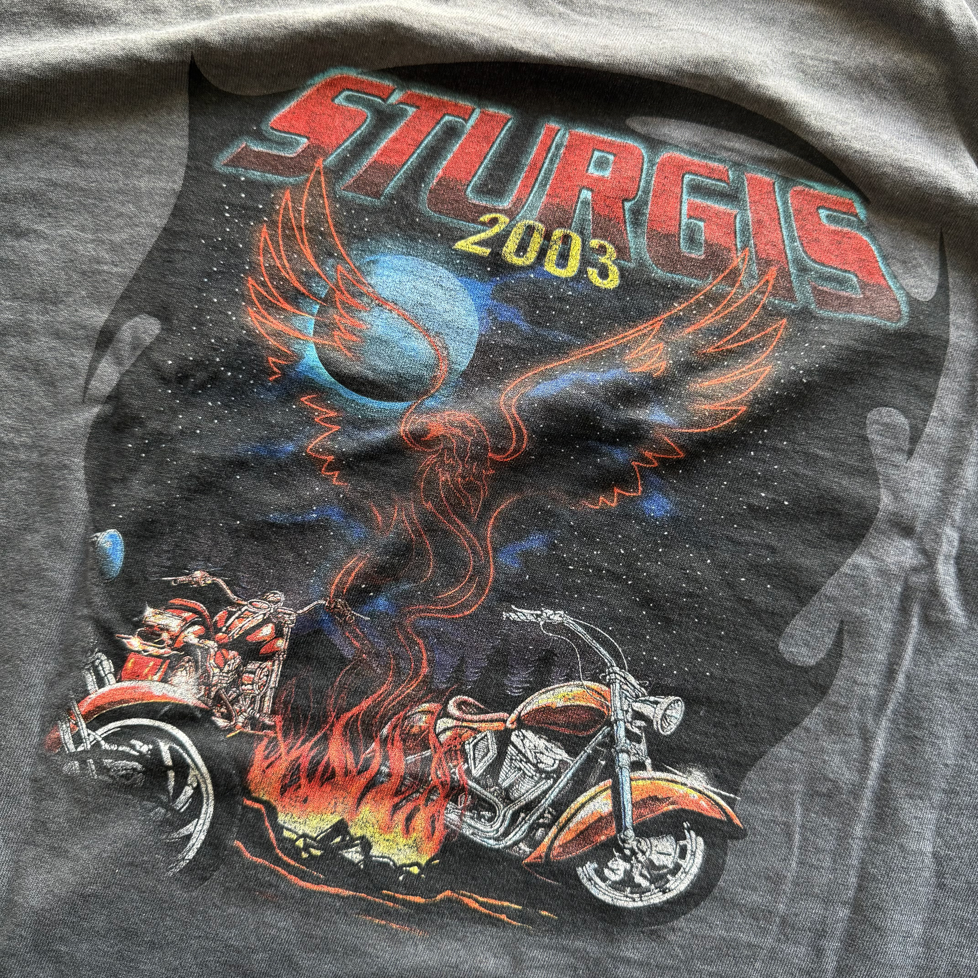 Vintage 2003 Sturgis Motorcycle Fader Tee