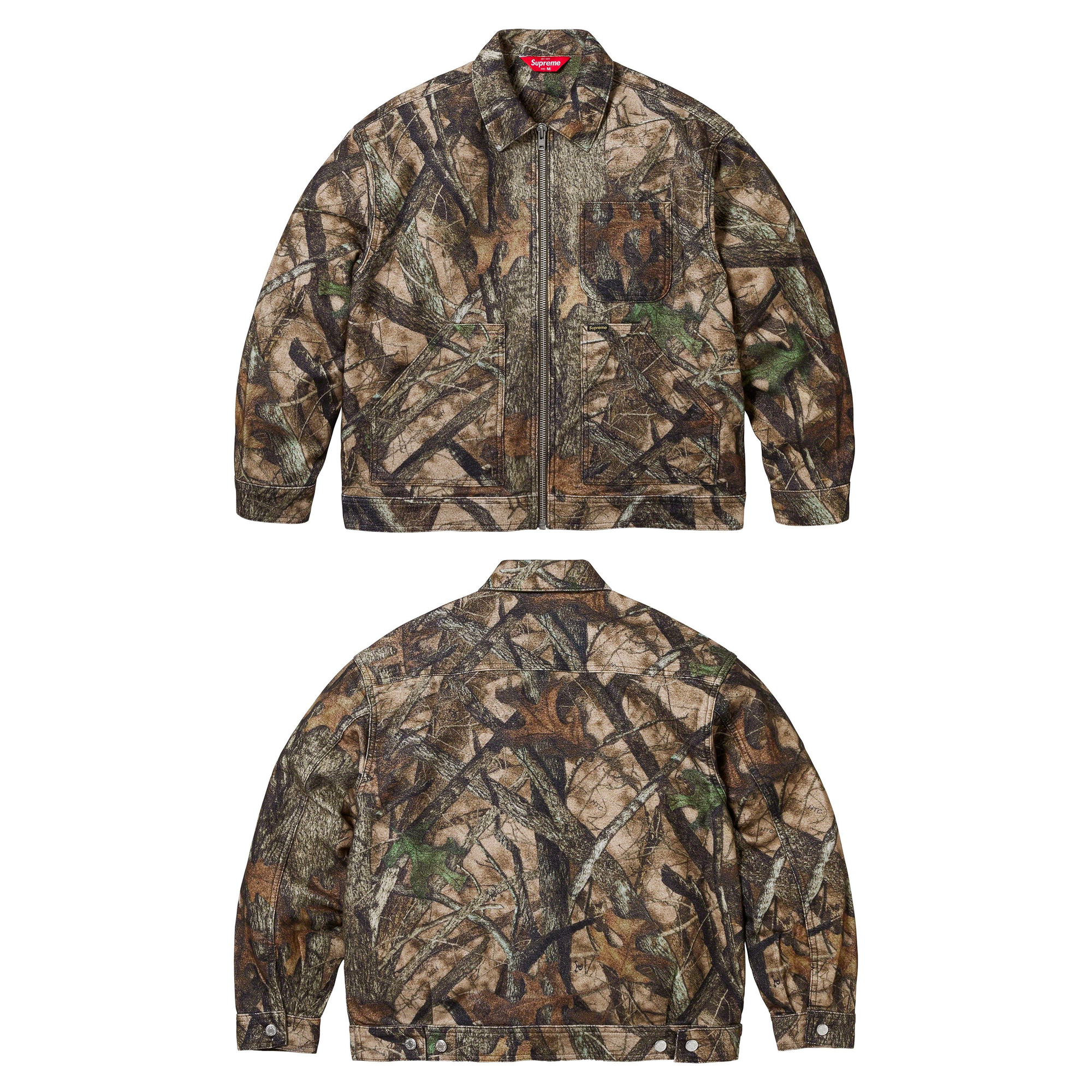 Supreme FW23 Camo Moleskin Work Jacket