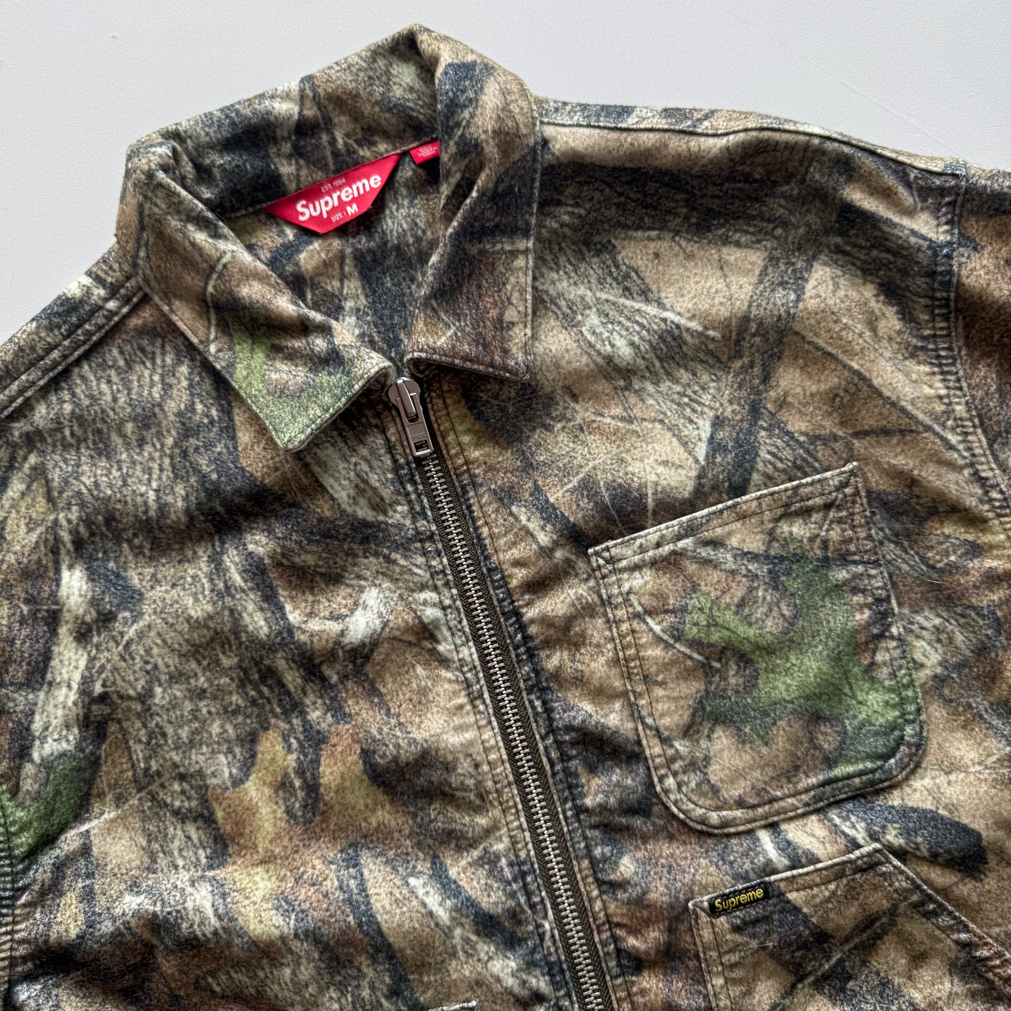 Supreme FW23 Camo Moleskin Work Jacket