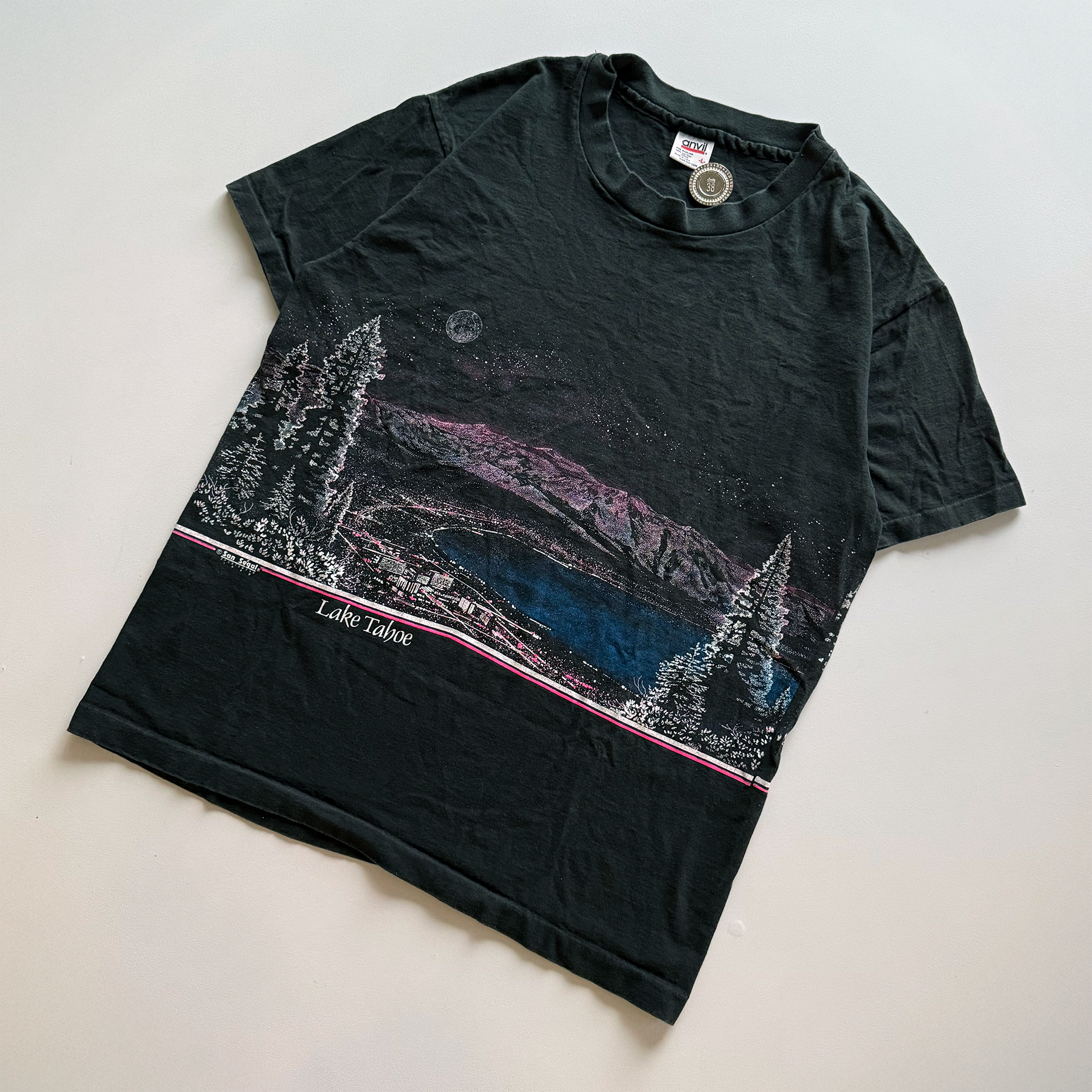 Vintage 1990 Lake Tahoe AOP Tee