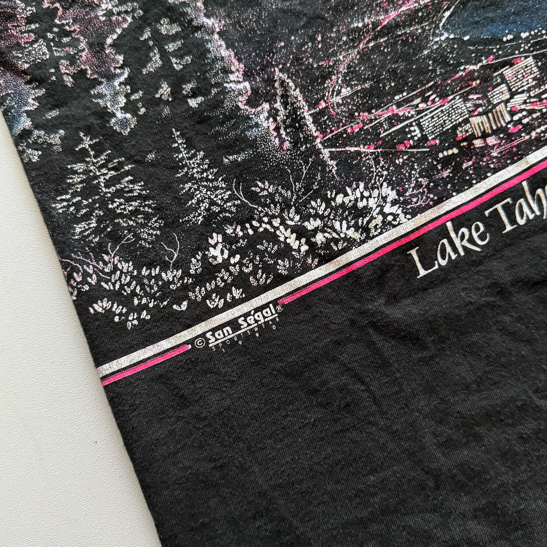Vintage 1990 Lake Tahoe AOP Tee