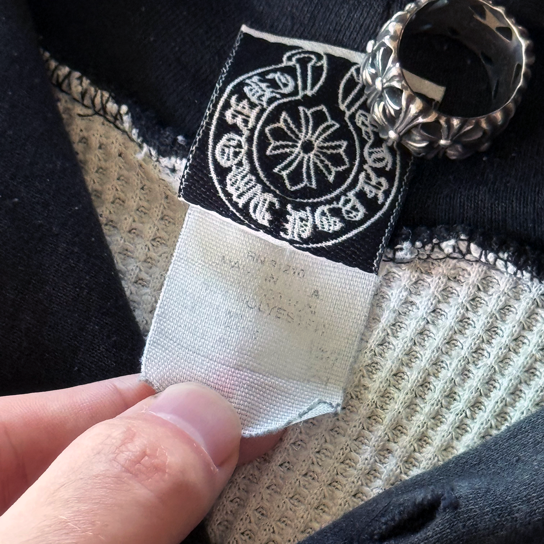 Chrome Hearts Vintage Horseshoe Thermal Sweatshirt Hoodie