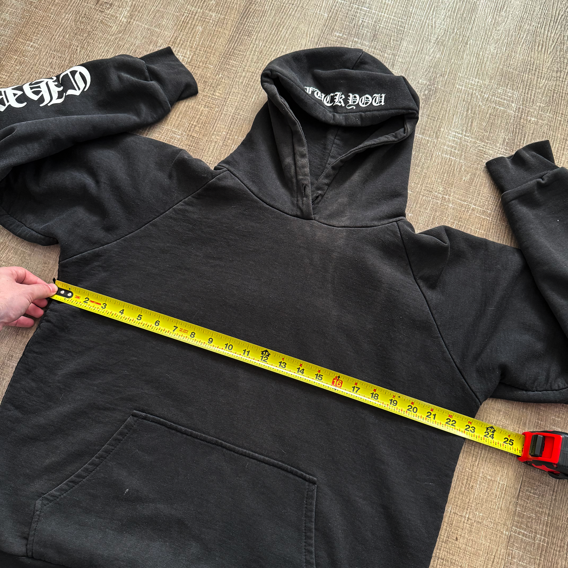 Chrome Hearts Vintage Horseshoe Thermal Sweatshirt Hoodie