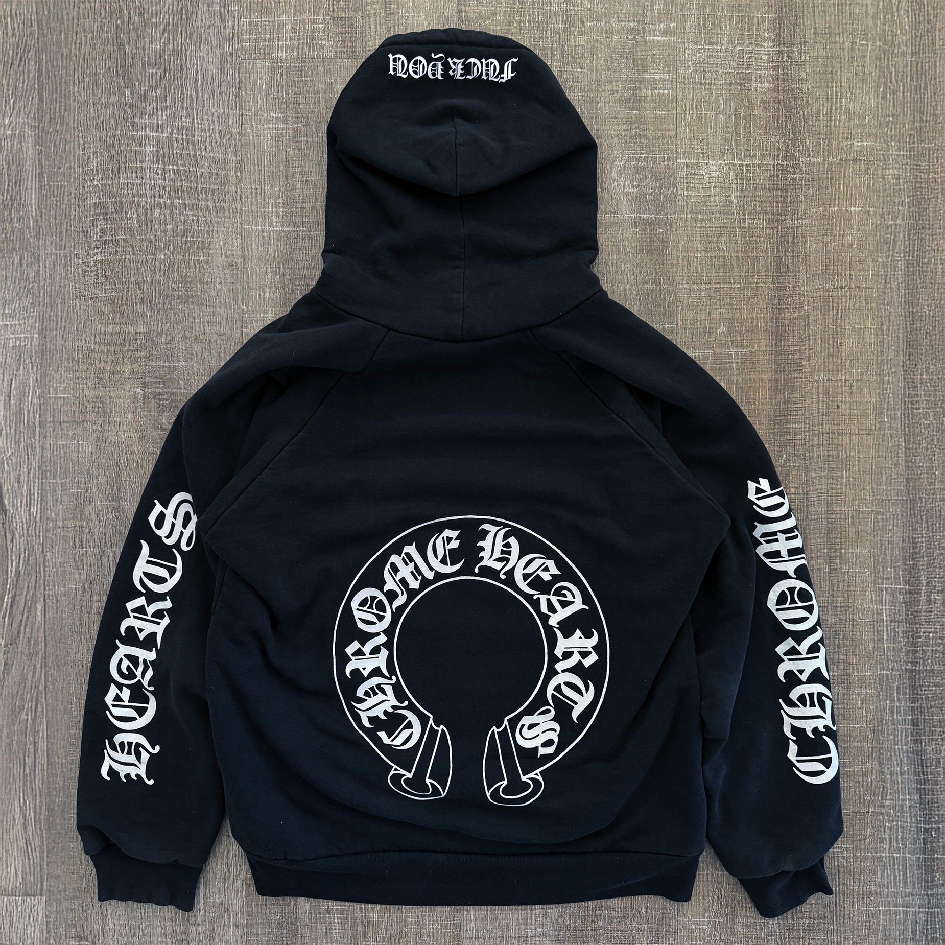 Chrome Hearts Vintage Horseshoe Thermal Sweatshirt Hoodie