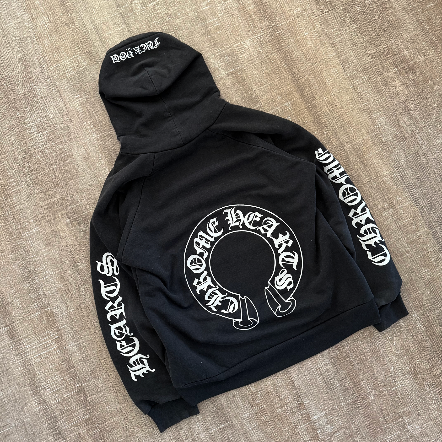 Chrome Hearts Vintage Horseshoe Thermal Sweatshirt Hoodie