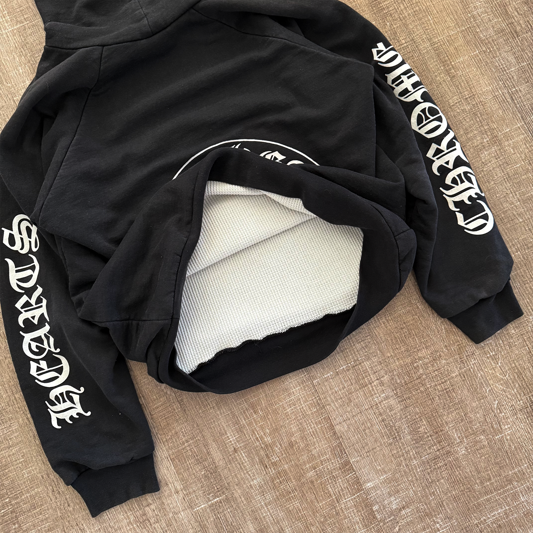 Chrome Hearts Vintage Horseshoe Thermal Sweatshirt Hoodie