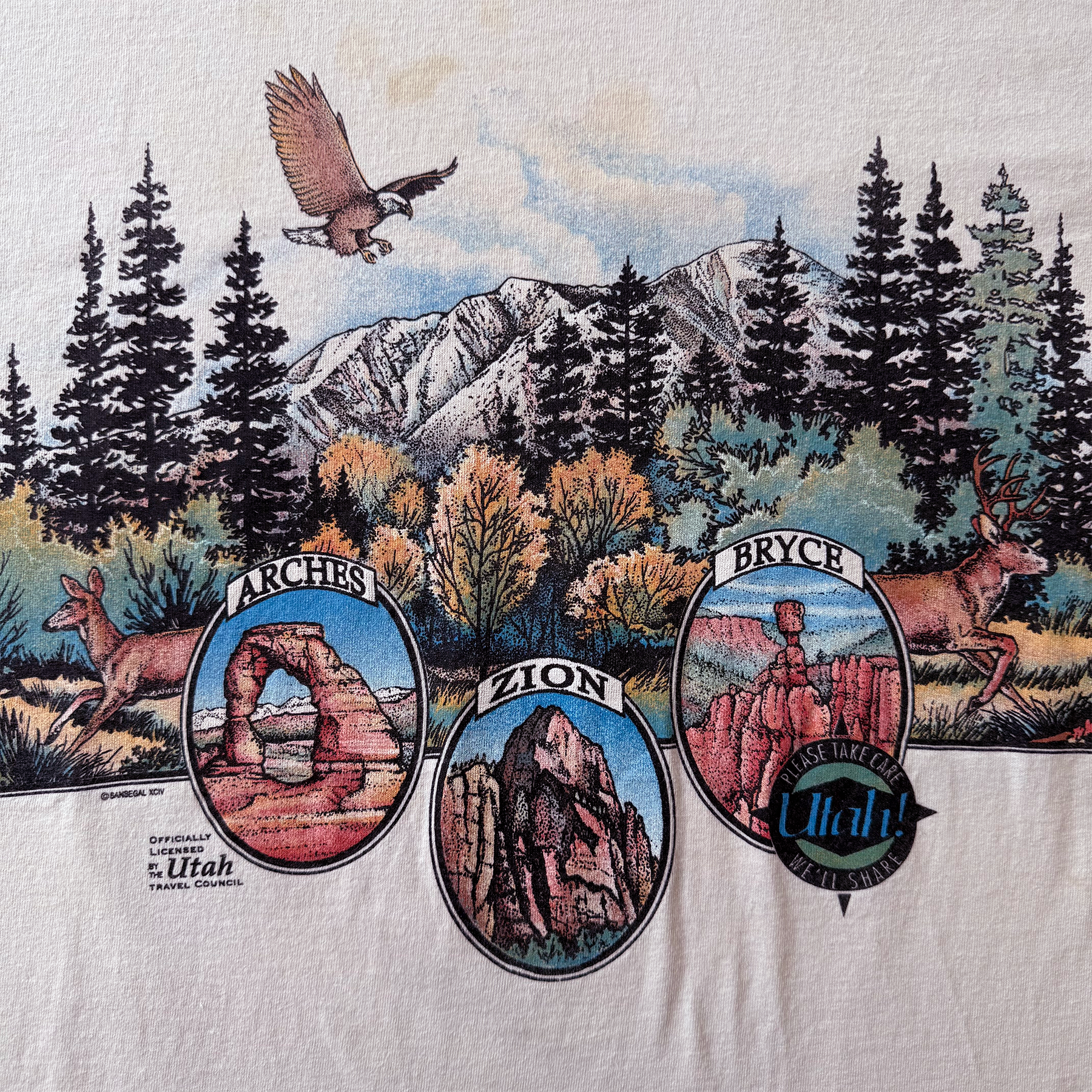 Vintage 1994 Utah Earth Day AOP Tee