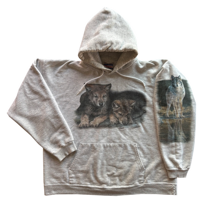 Vintage 1990s Impulse Wear Wolf Hoodie