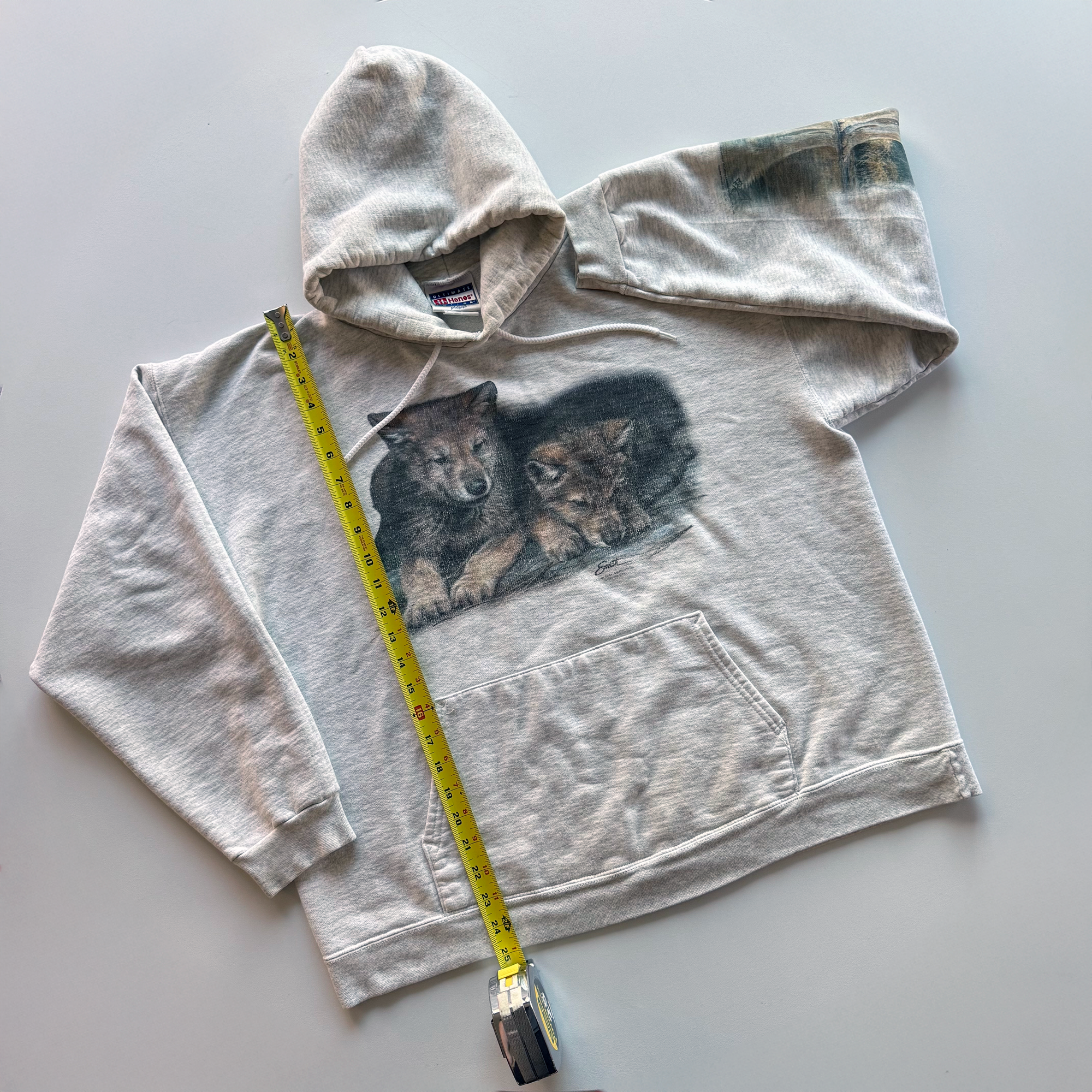 Vintage 1990s Impulse Wear Wolf Hoodie