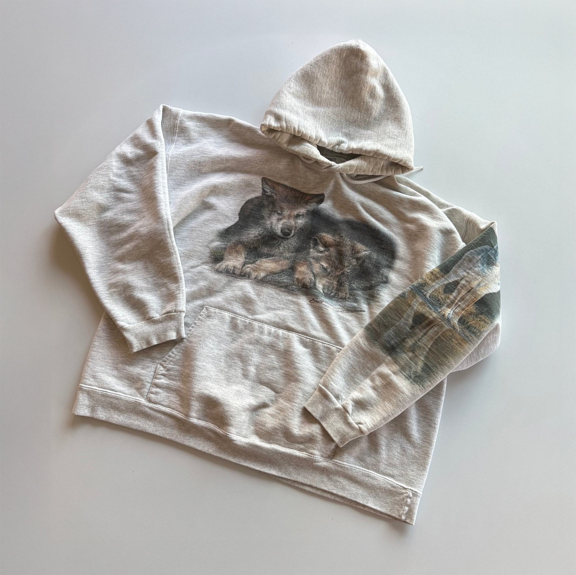 Vintage 1990s Impulse Wear Wolf Hoodie