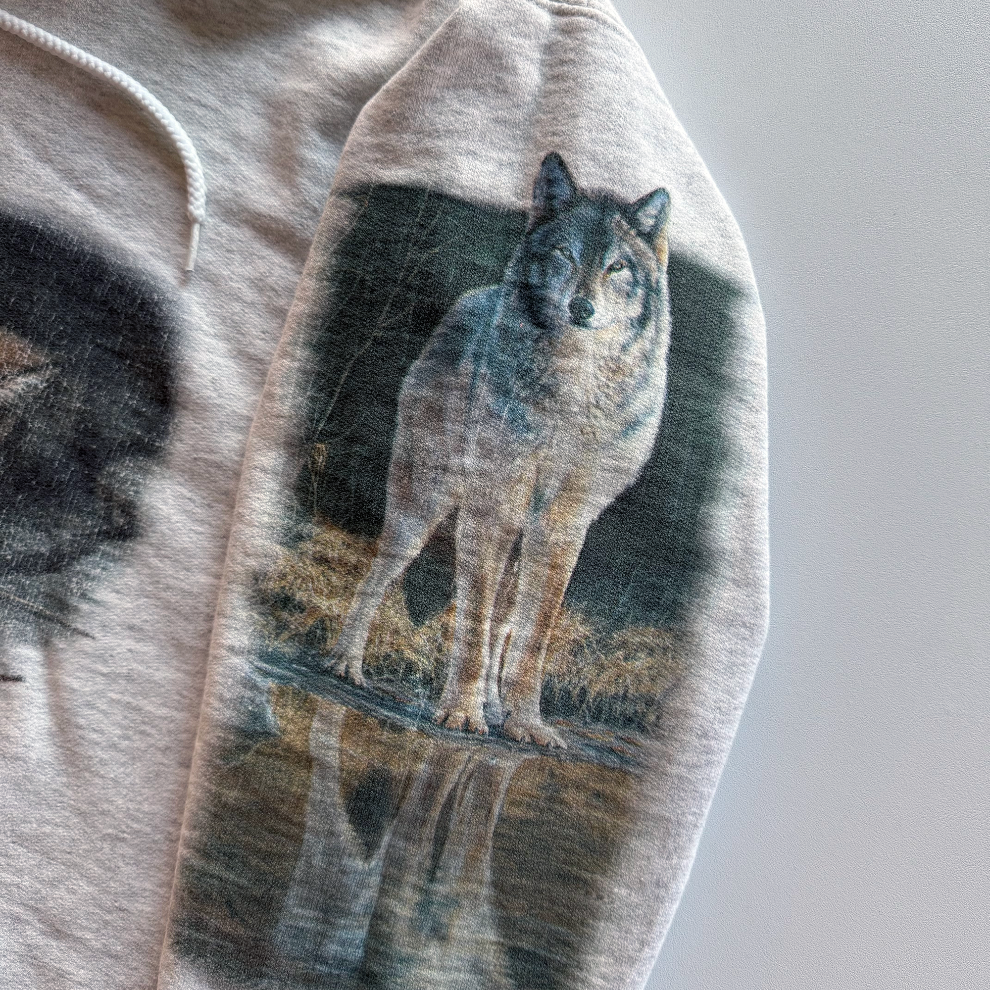 Vintage 1990s Impulse Wear Wolf Hoodie
