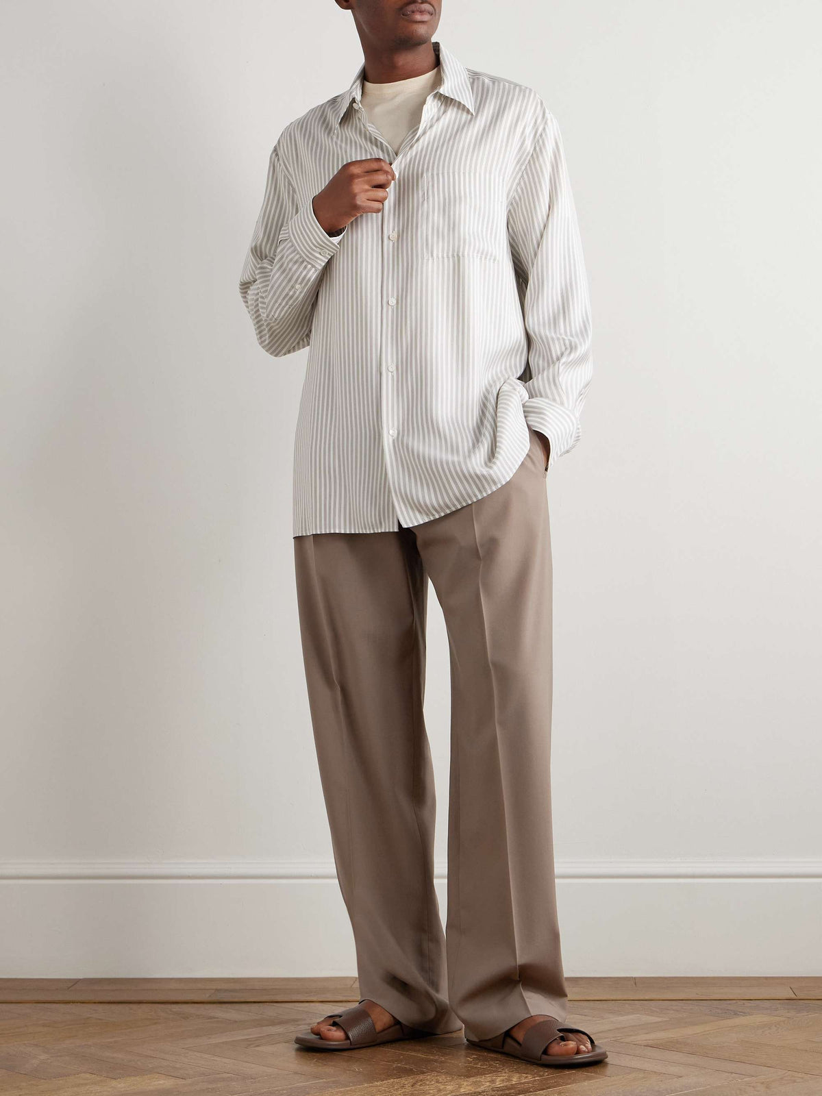 The Row Wool Pleated Suit Trousers