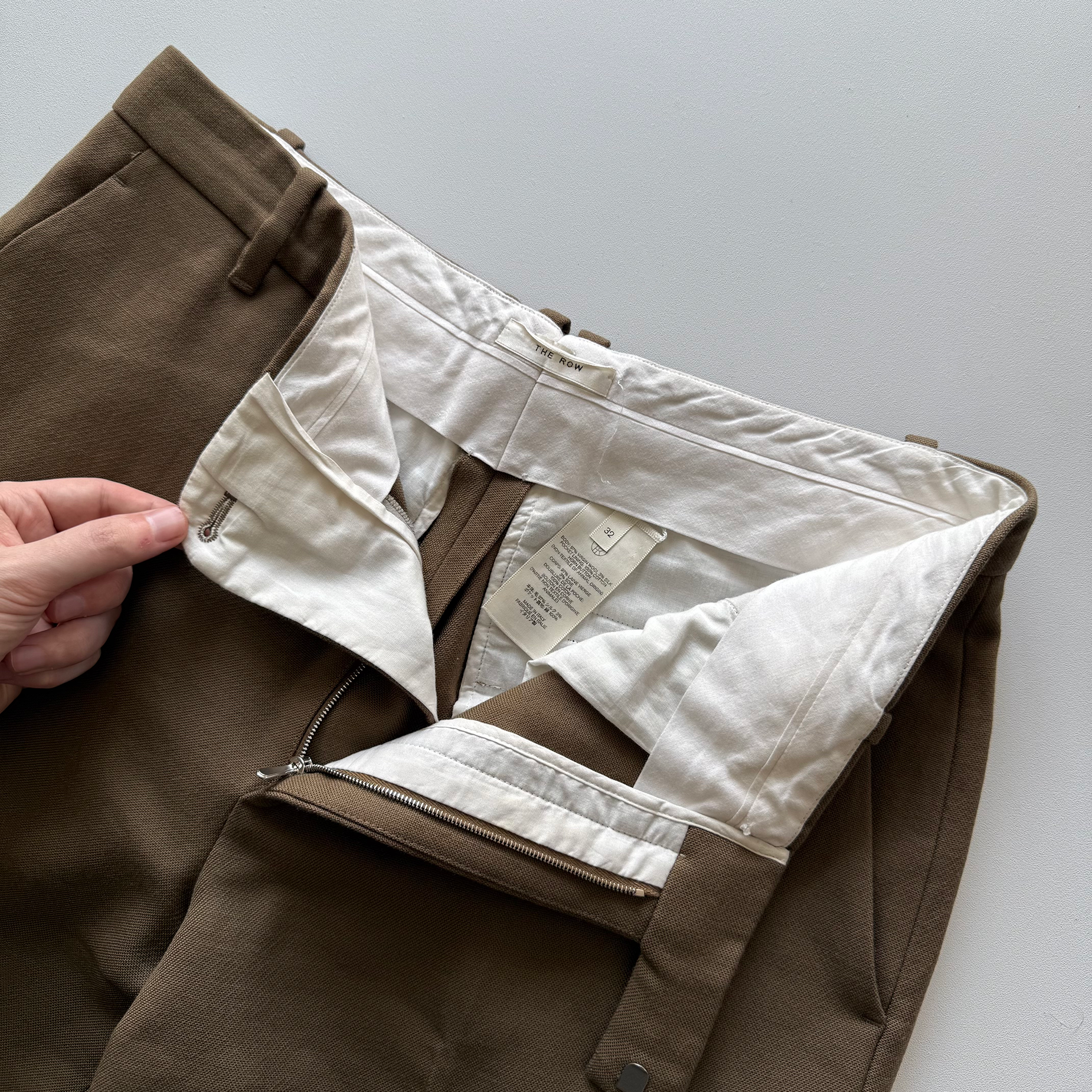 The Row Wool Pleated Suit Trousers