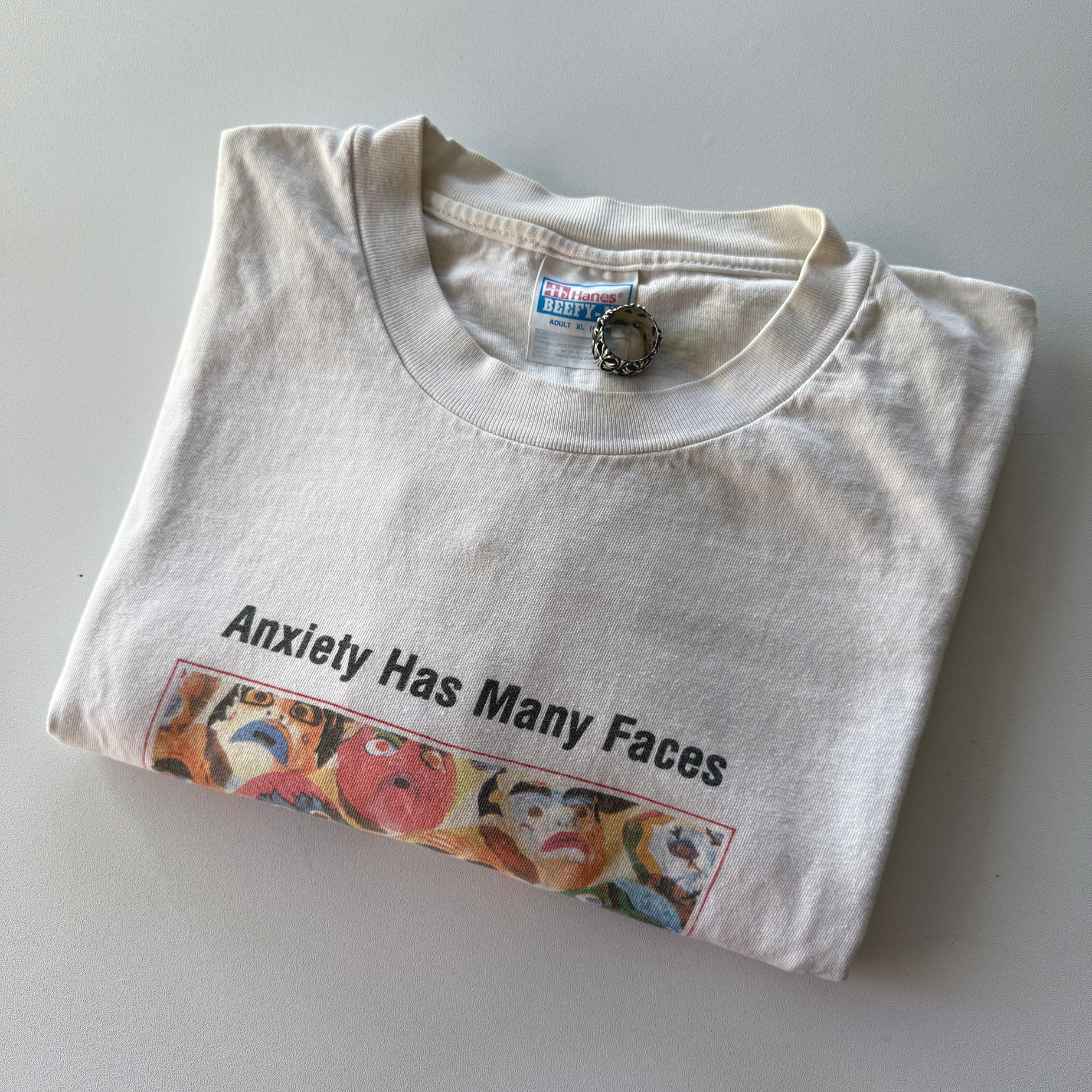 Vintage 1995 Xanax Alprazolam "Anxiety Has Many Faces" Tee