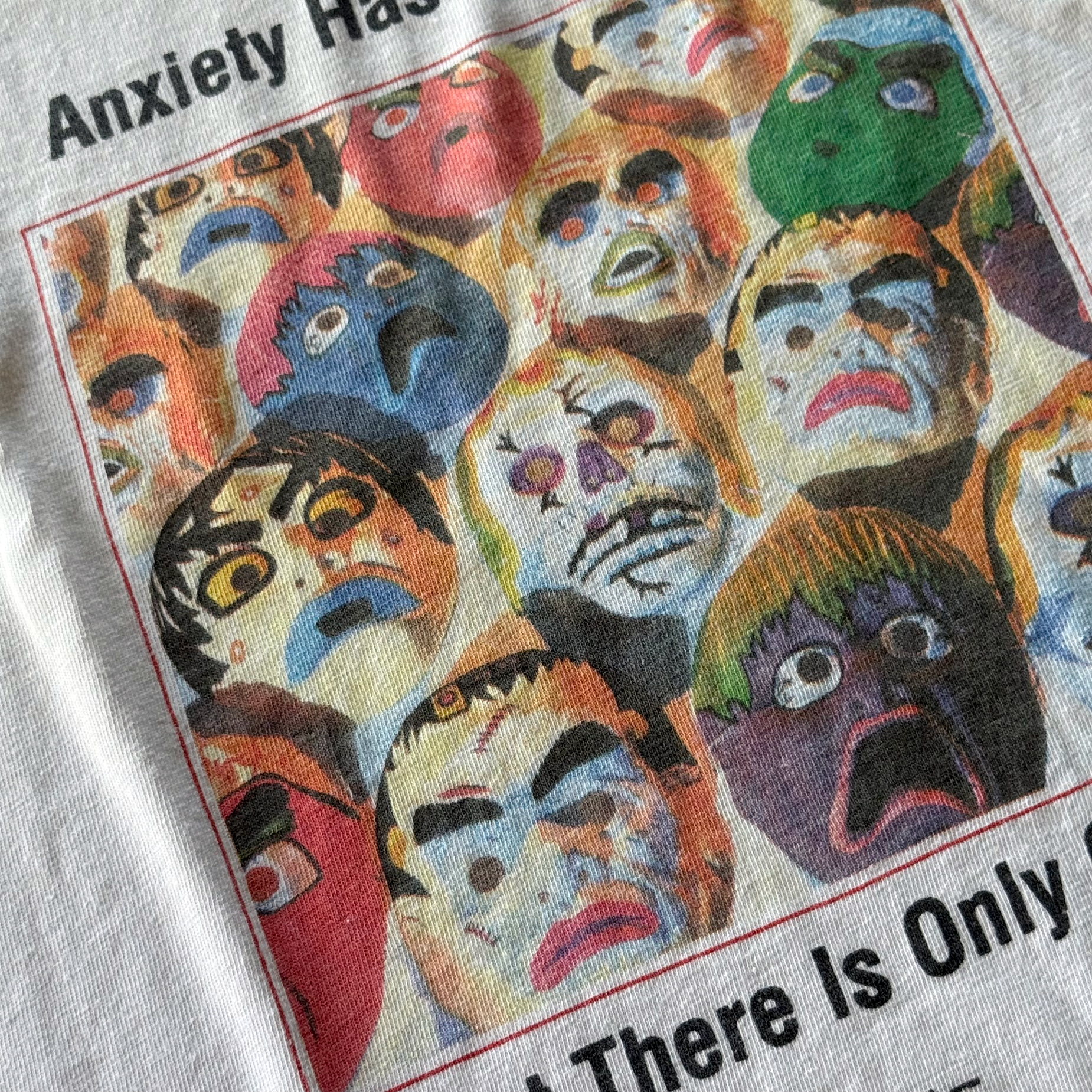Vintage 1995 Xanax Alprazolam "Anxiety Has Many Faces" Tee