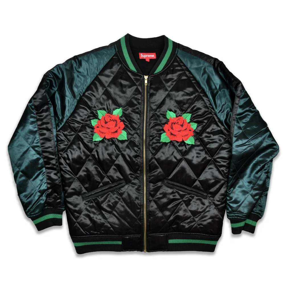 Supreme FW13 Satin Roses Bomber