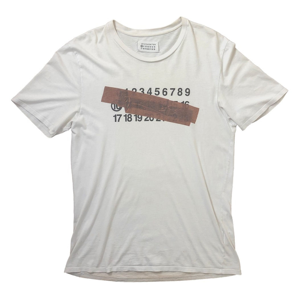 Maison Margiela 2006 Rare Iconic Taped Number Tee