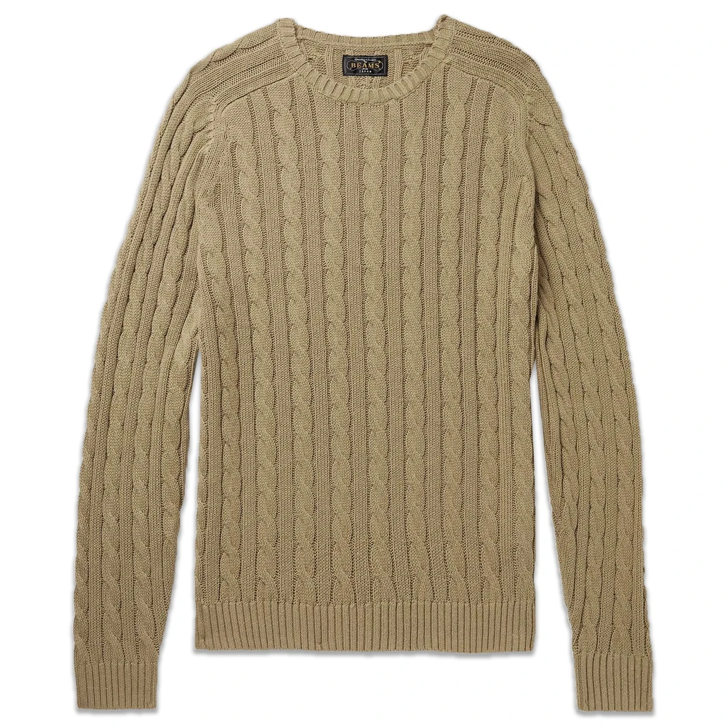 Beams Plus Cable Knit Sweater (MSRP: $200)