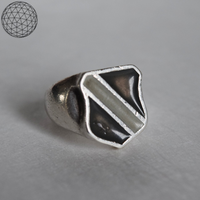 Number (N)ine SS01 'Time Migration' Silver Shield Ring