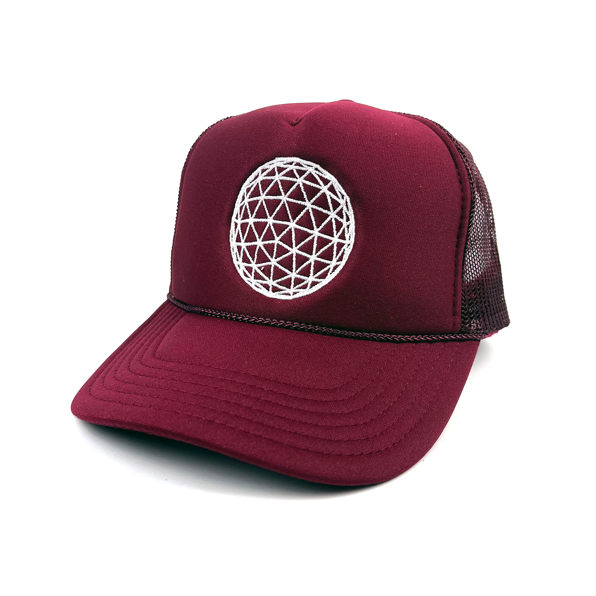 Vanguard Classic Logo Embroidered Trucker Hat (Burgundy)