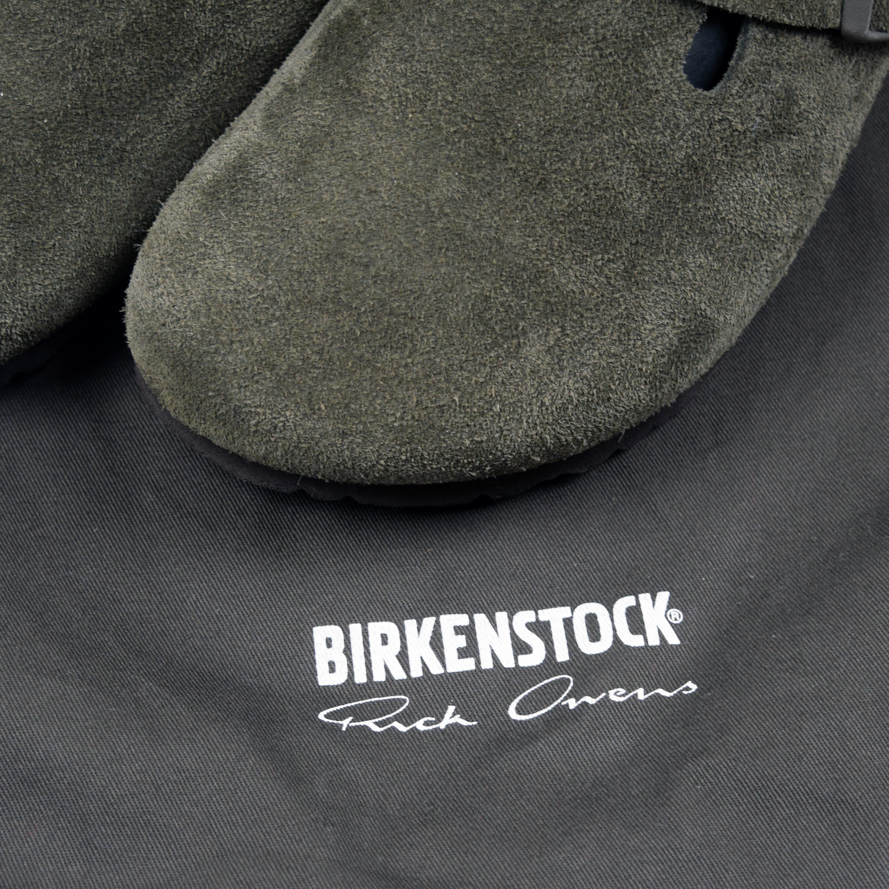 Rick Owens x Birkenstock Suede Boston Extro Sandals