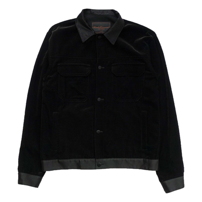 Undercover AW02 Witch's Cell Division Velvet Satin Trim Trucker Jacket