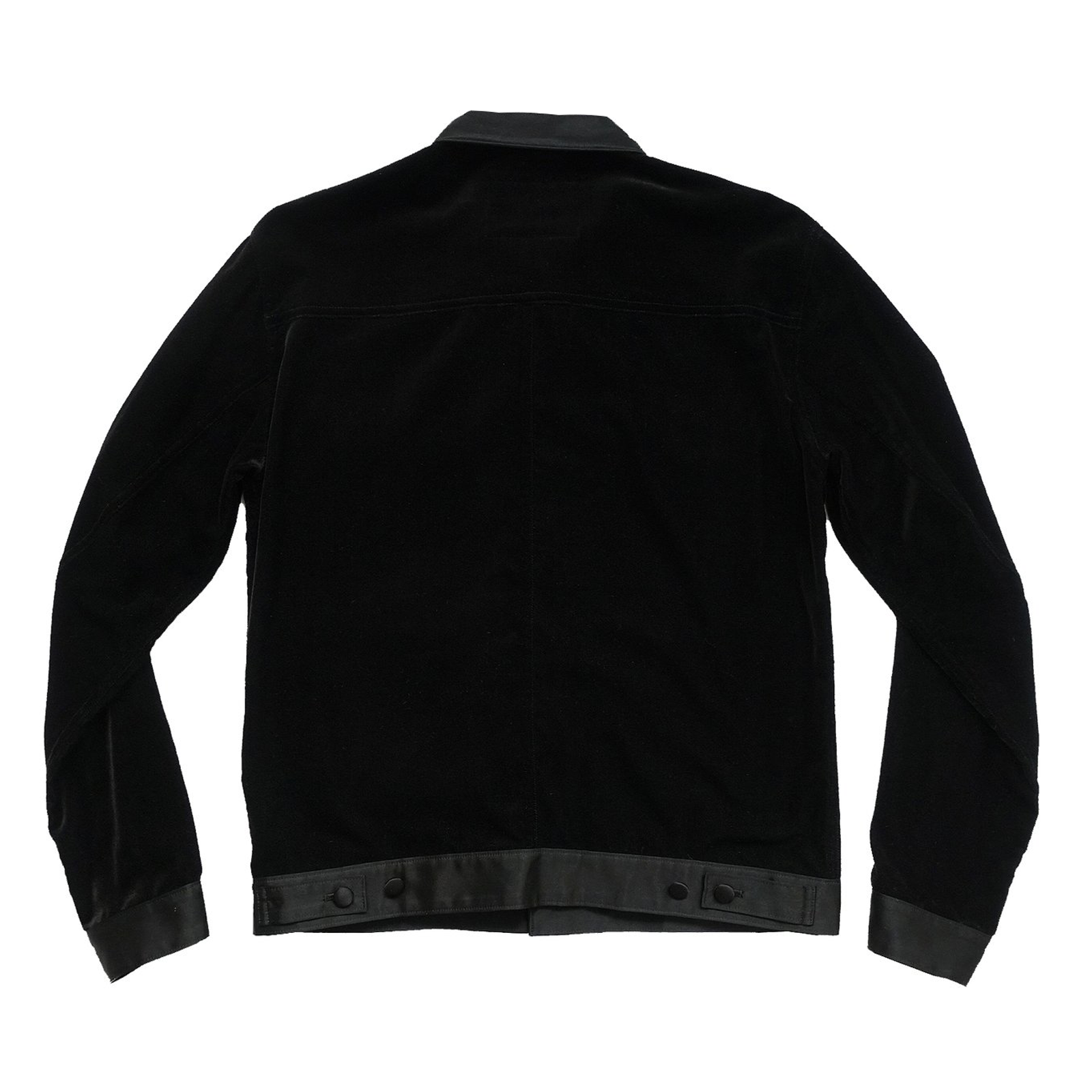 Undercover AW02 Witch's Cell Division Velvet Satin Trim Trucker Jacket