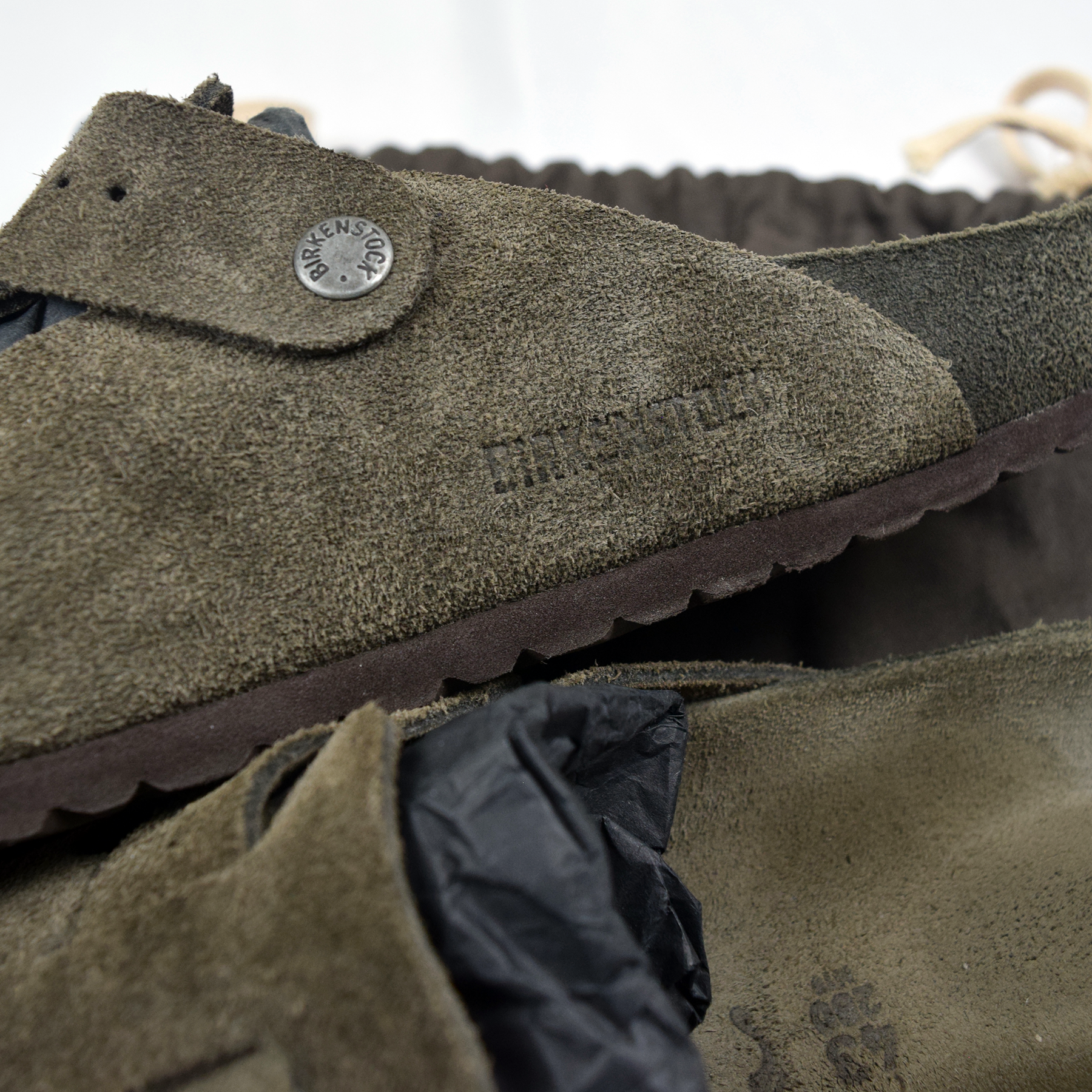 Rick Owens x Birkenstock Suede Boston Extro Sandals