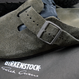 Rick Owens x Birkenstock Suede Boston Extro Sandals